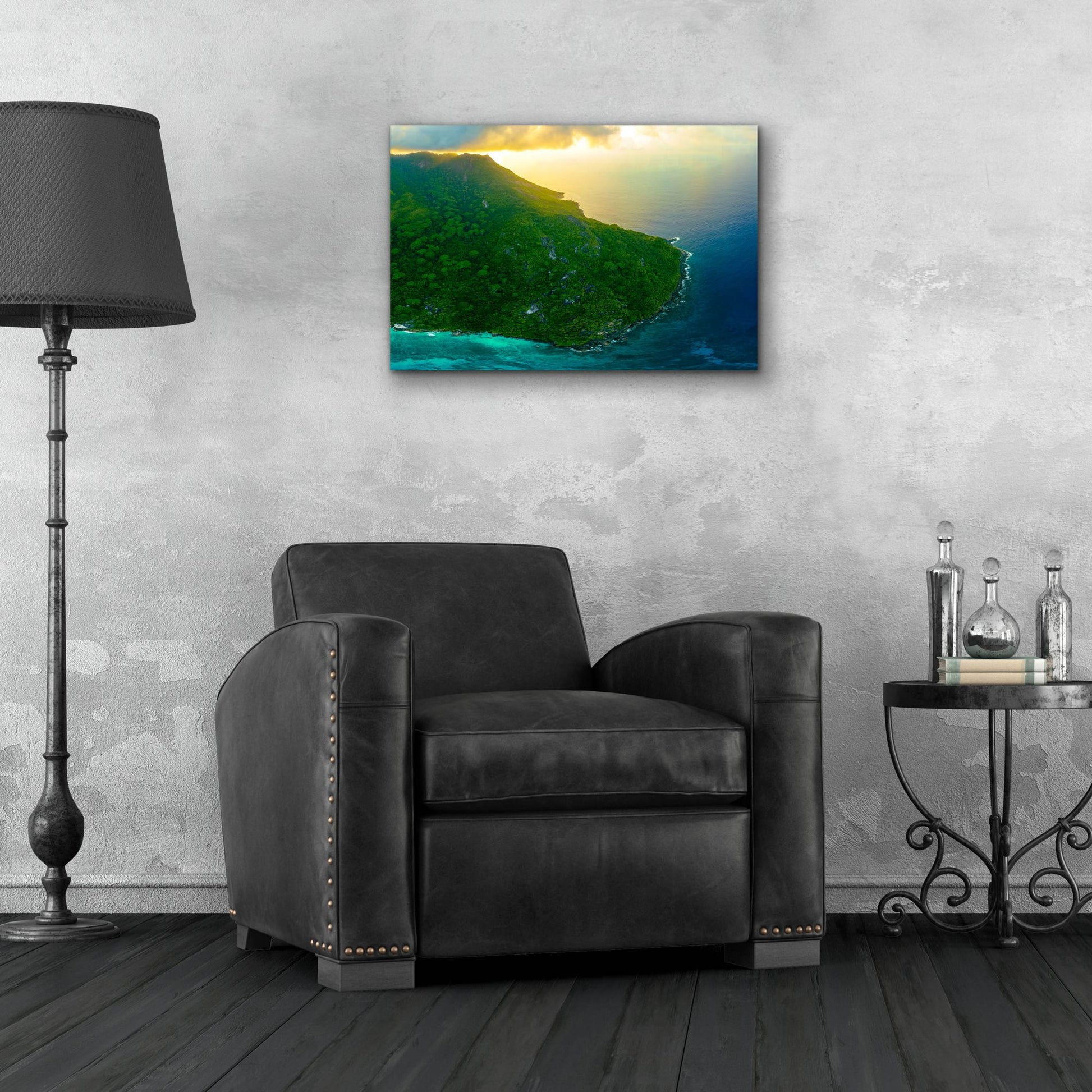 Epic Art 'Green Seychelles Crop' by Epic Portfolio, Acrylic Glass Wall Art,24x16