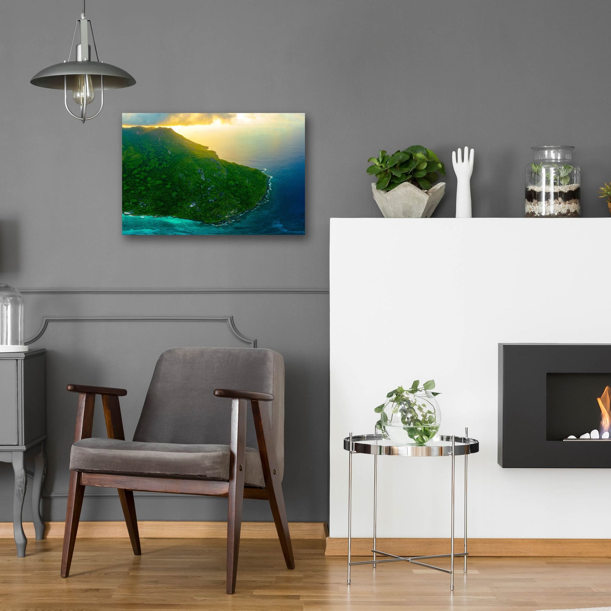 Epic Art 'Green Seychelles Crop' by Epic Portfolio, Acrylic Glass Wall Art,24x16