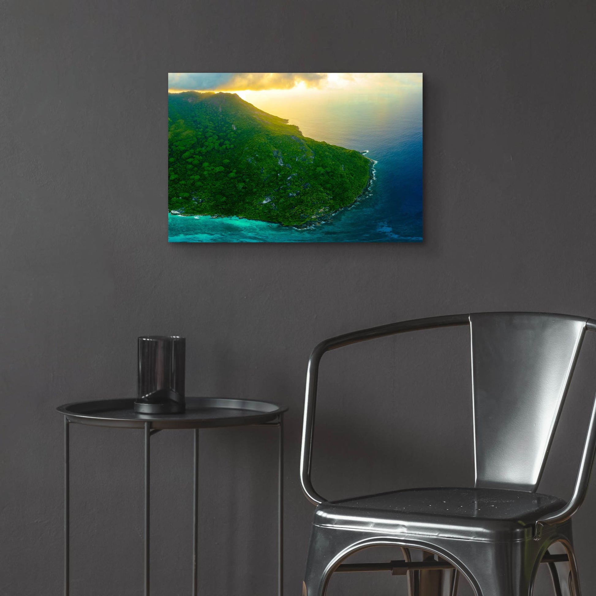 Epic Art 'Green Seychelles Crop' by Epic Portfolio, Acrylic Glass Wall Art,24x16