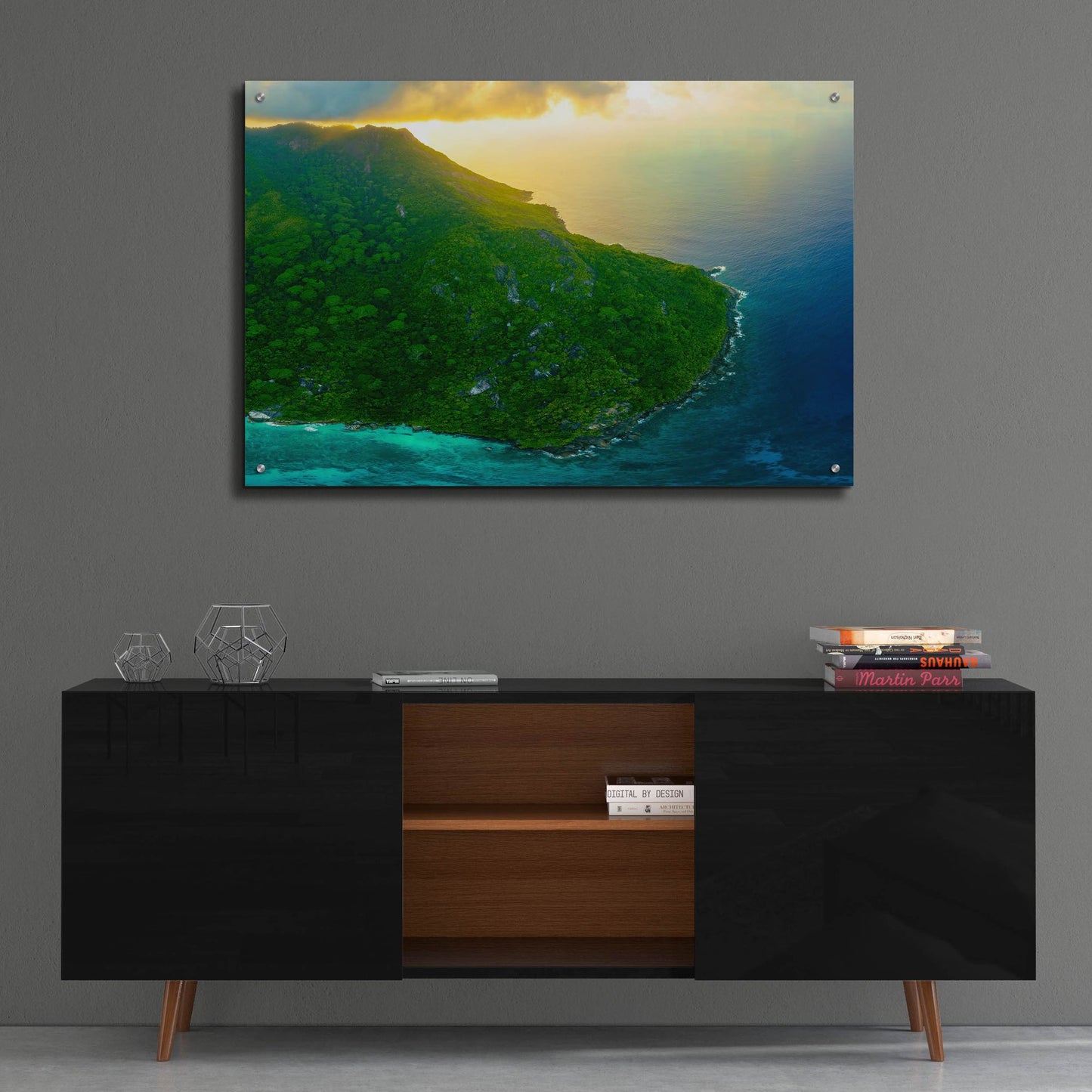 Epic Art 'Green Seychelles Crop' by Epic Portfolio, Acrylic Glass Wall Art,36x24