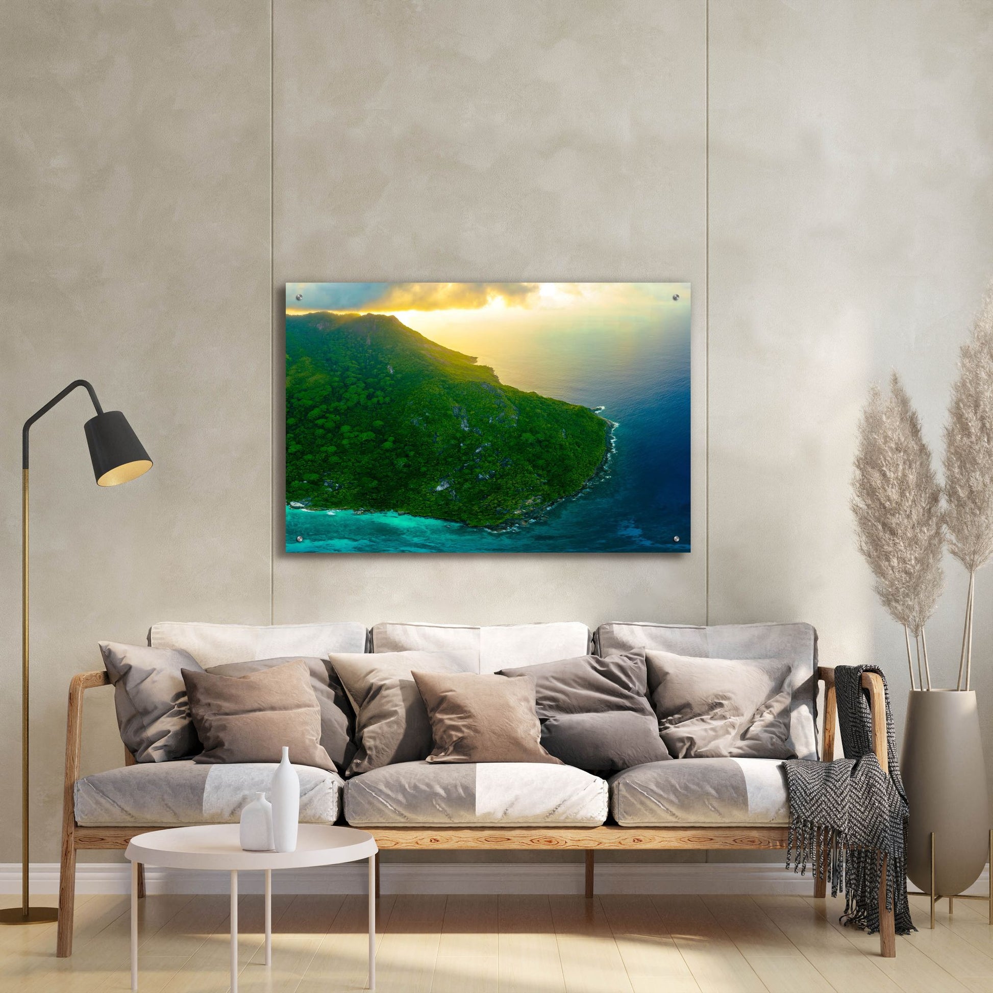 Epic Art 'Green Seychelles Crop' by Epic Portfolio, Acrylic Glass Wall Art,36x24