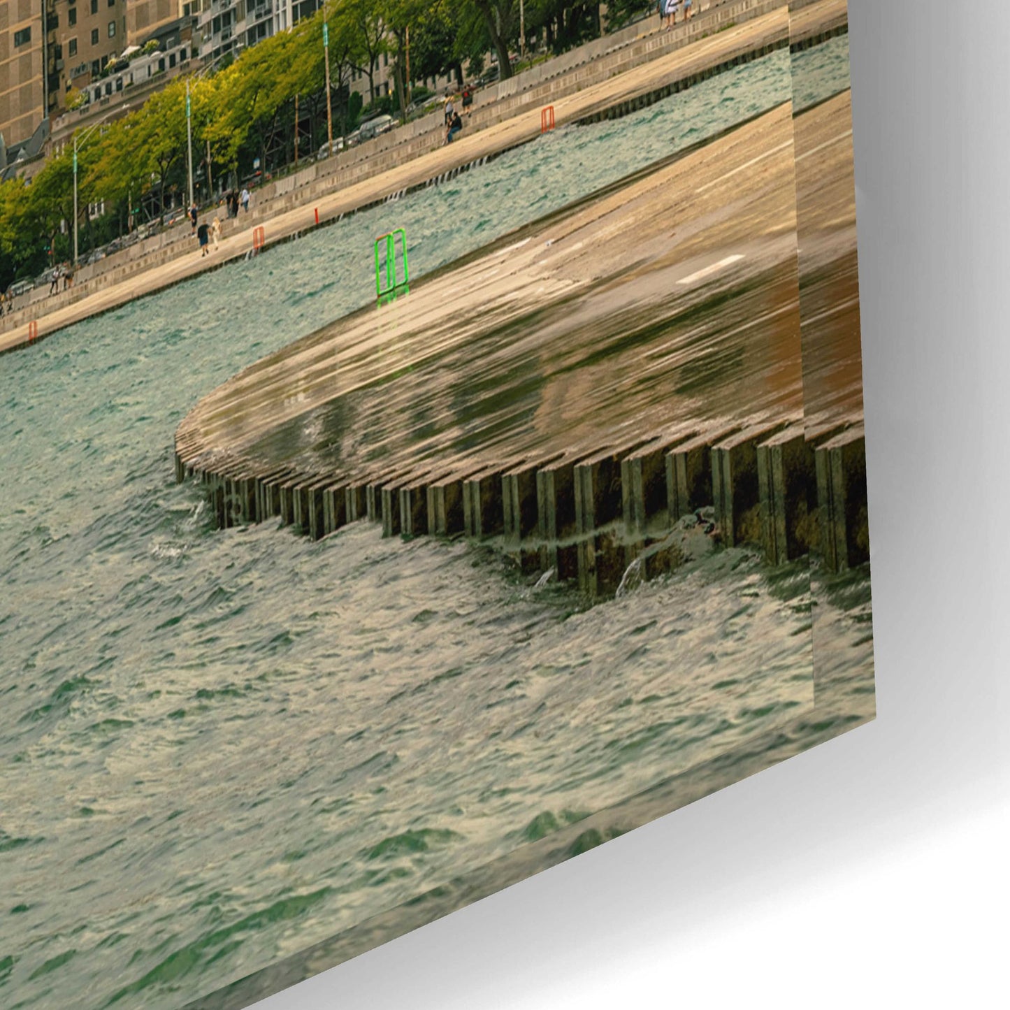 Epic Art 'Cloudy Chicago Crop' by Epic Portfolio, Acrylic Glass Wall Art,24x16