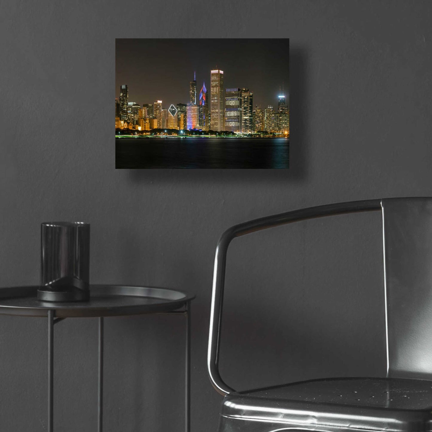 Epic Art 'Chicago Cityscape Baseball Crop' by Epic Portfolio, Acrylic Glass Wall Art,16x12