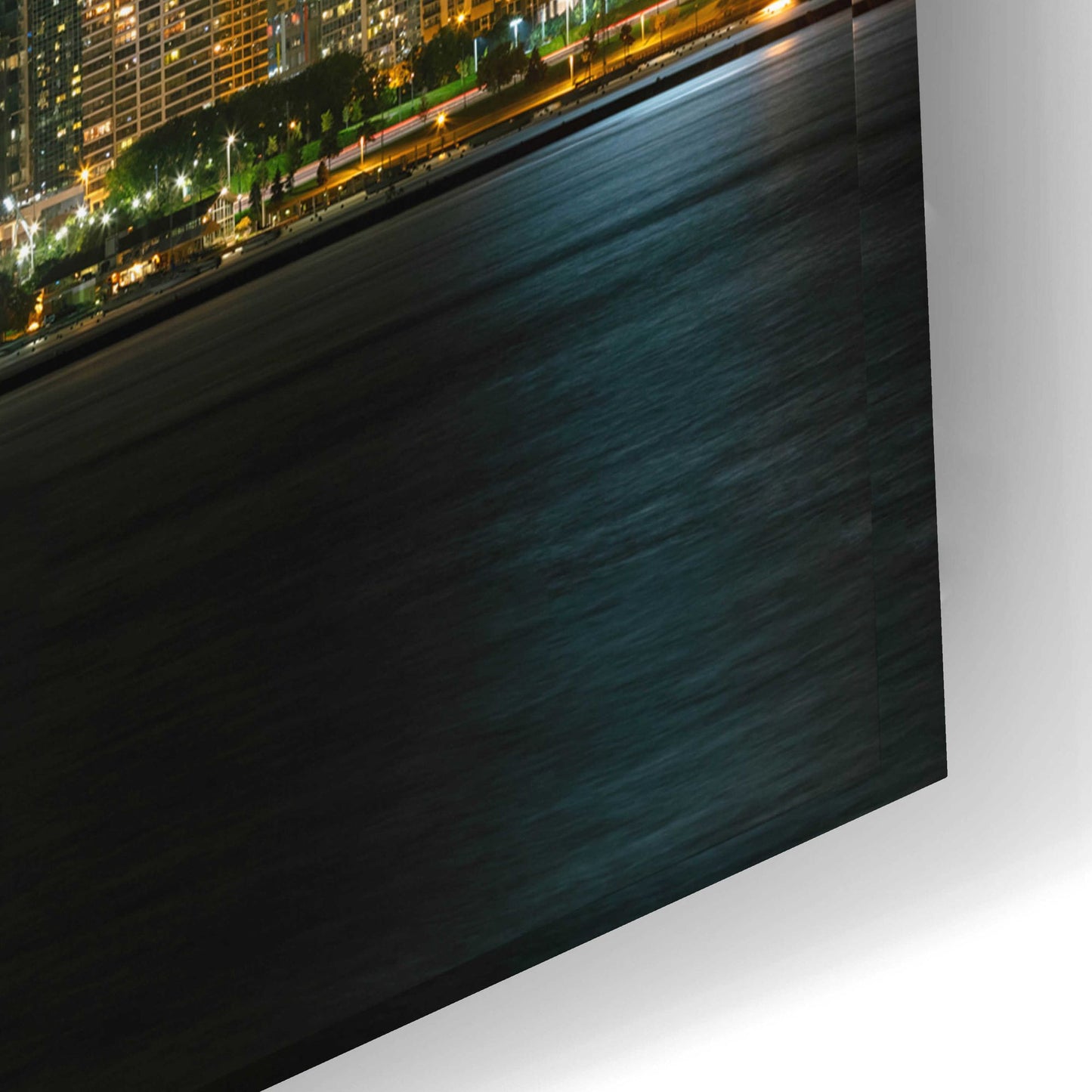 Epic Art 'Chicago Cityscape Baseball Crop' by Epic Portfolio, Acrylic Glass Wall Art,24x16