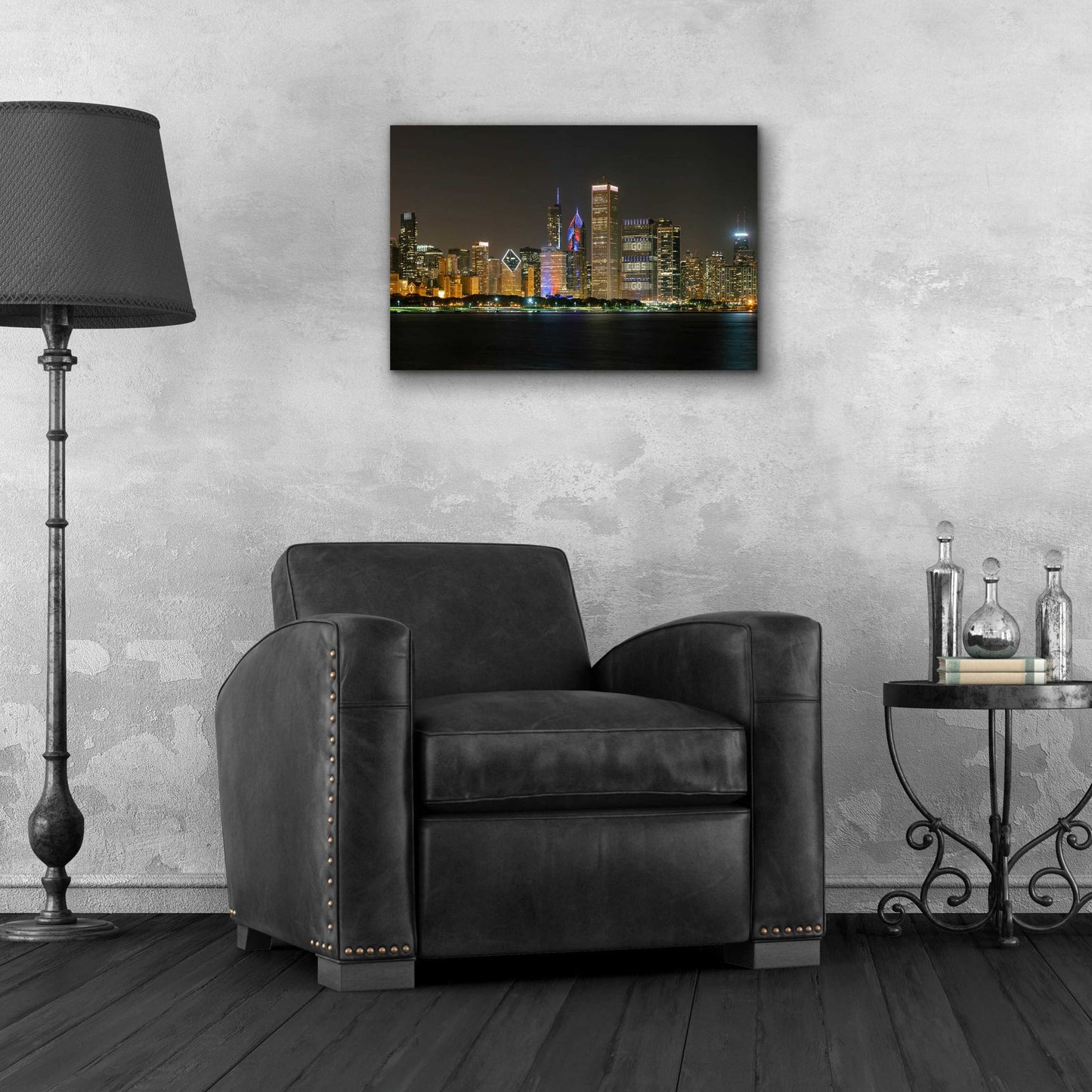 Epic Art 'Chicago Cityscape Baseball Crop' by Epic Portfolio, Acrylic Glass Wall Art,24x16