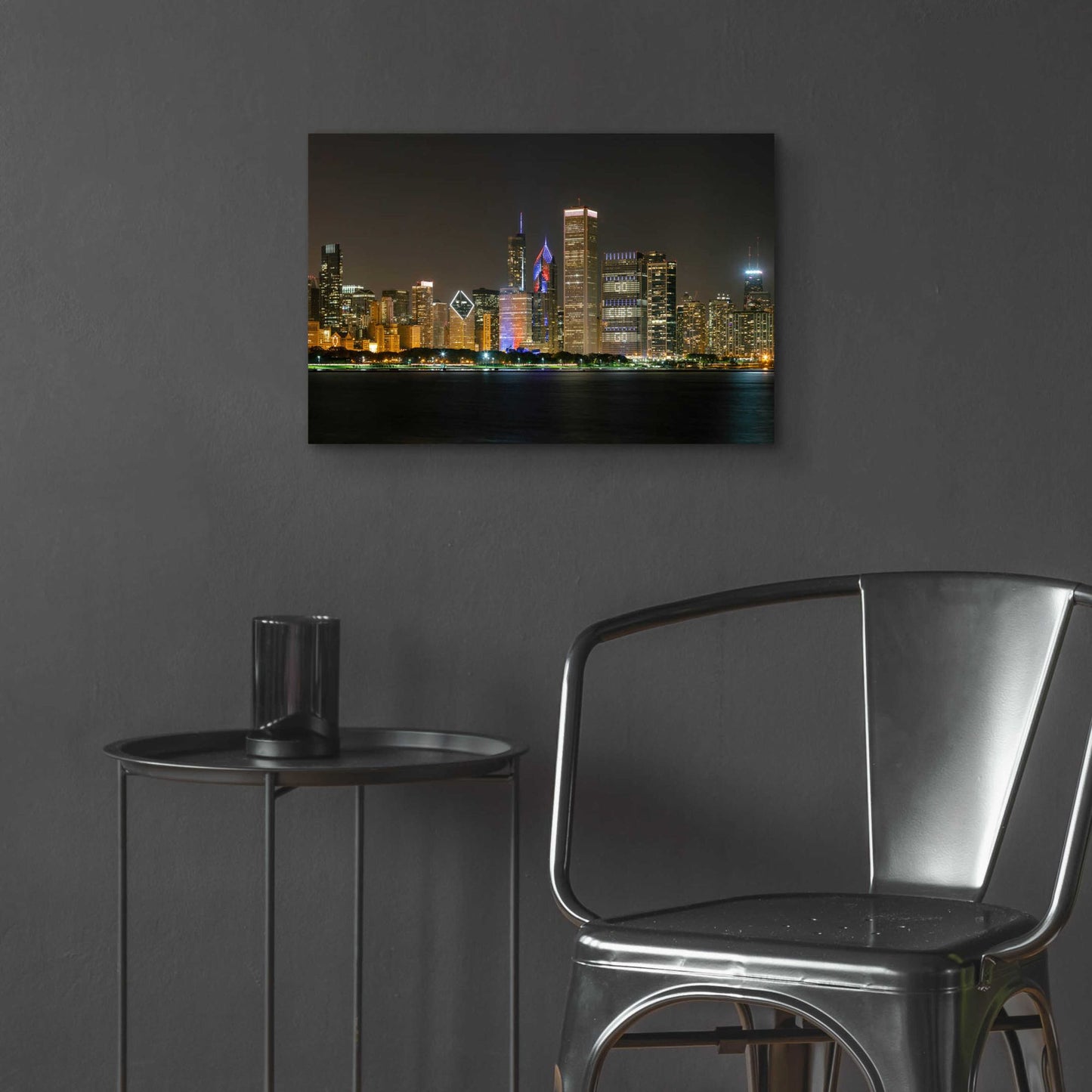 Epic Art 'Chicago Cityscape Baseball Crop' by Epic Portfolio, Acrylic Glass Wall Art,24x16