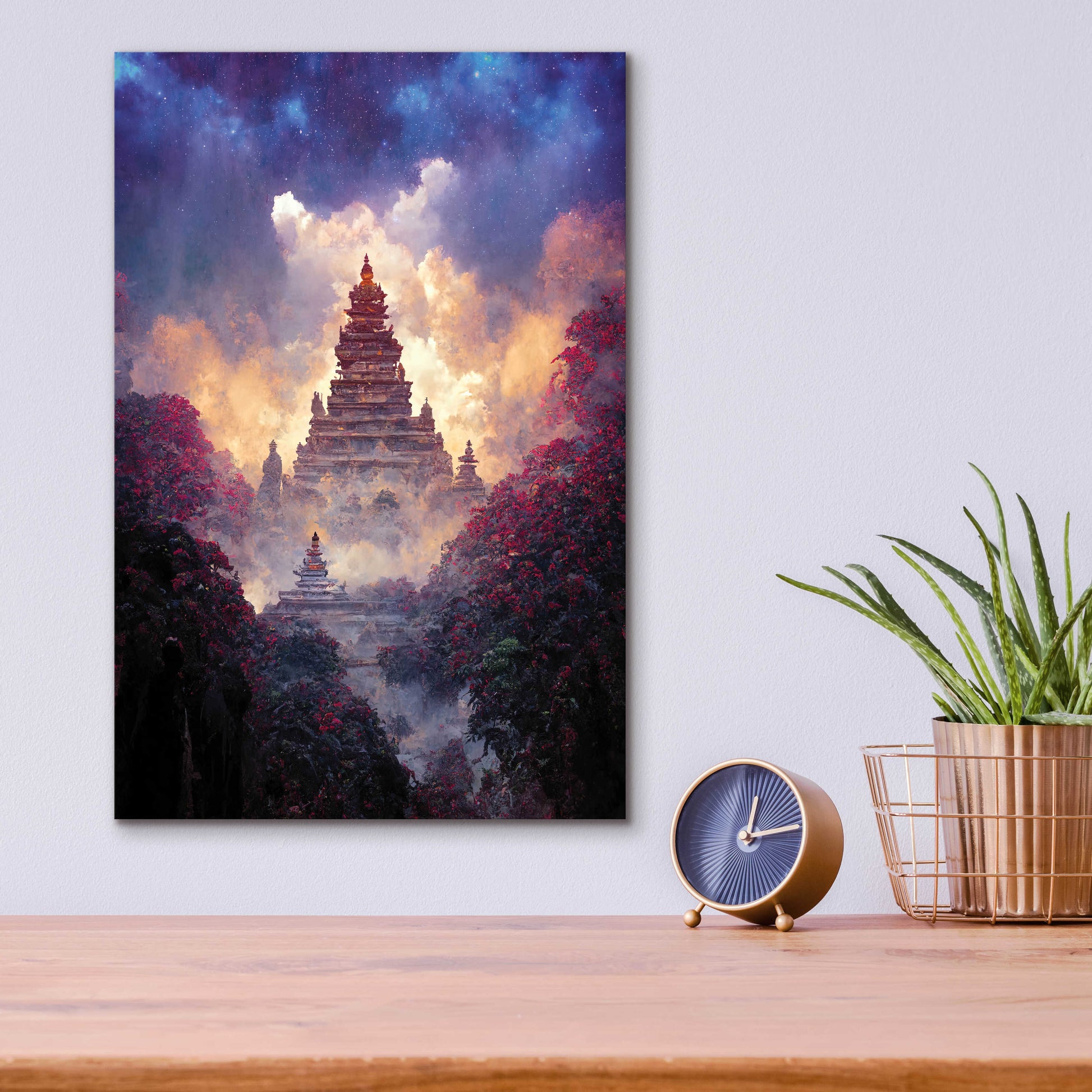 Epic Art 'Buddhist Temple' by Cameron Gray, Acrylic Glass Wall Art,12x16