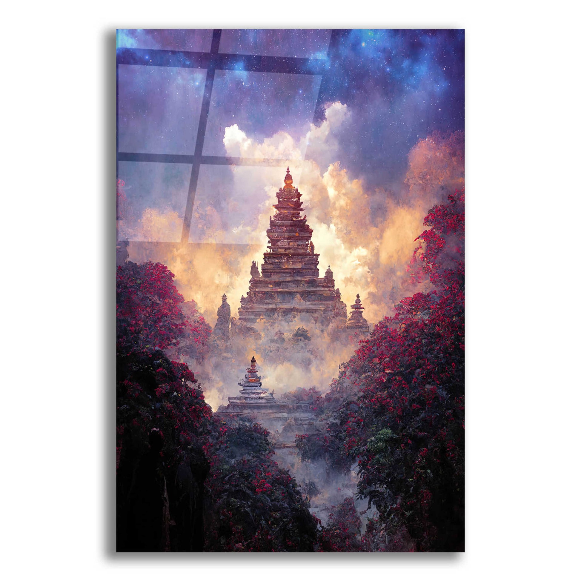 Epic Art 'Buddhist Temple' by Cameron Gray, Acrylic Glass Wall Art,12x16