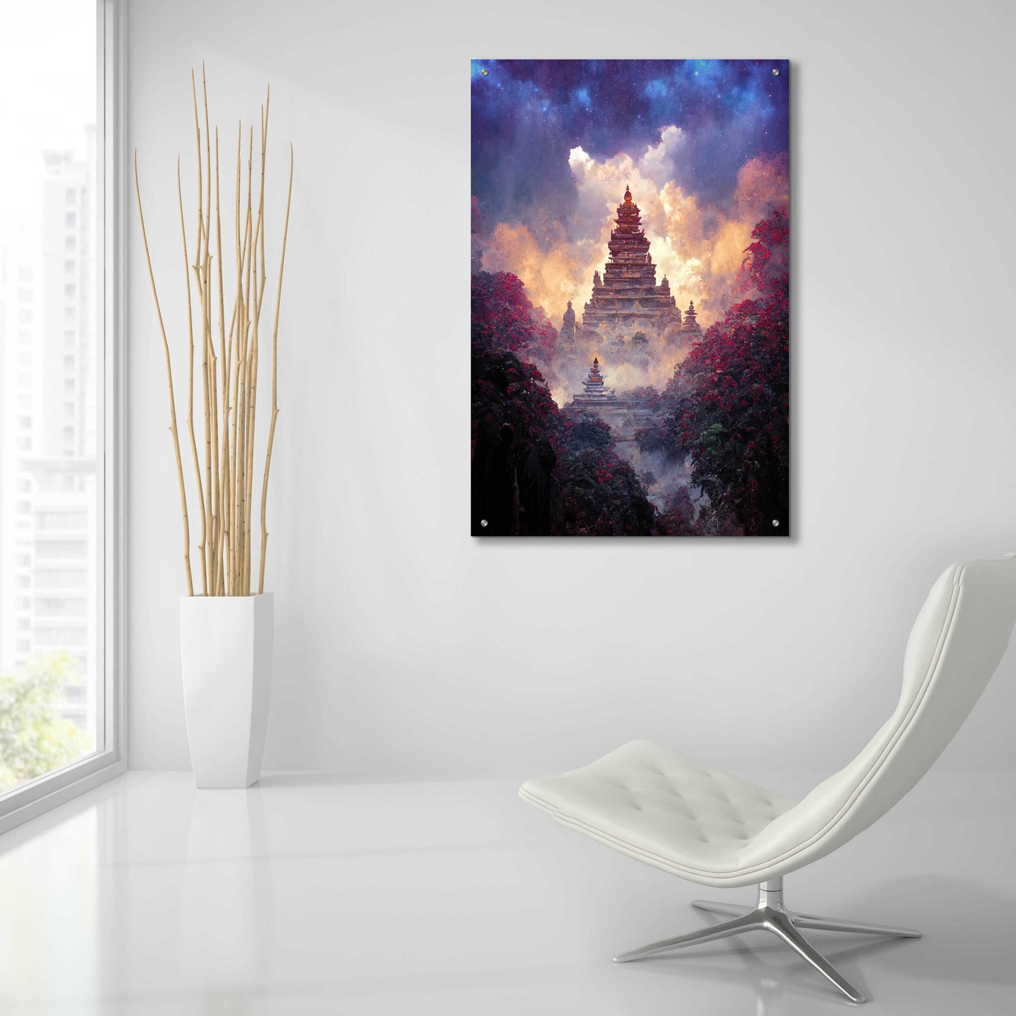 Epic Art 'Buddhist Temple' by Cameron Gray, Acrylic Glass Wall Art,24x36