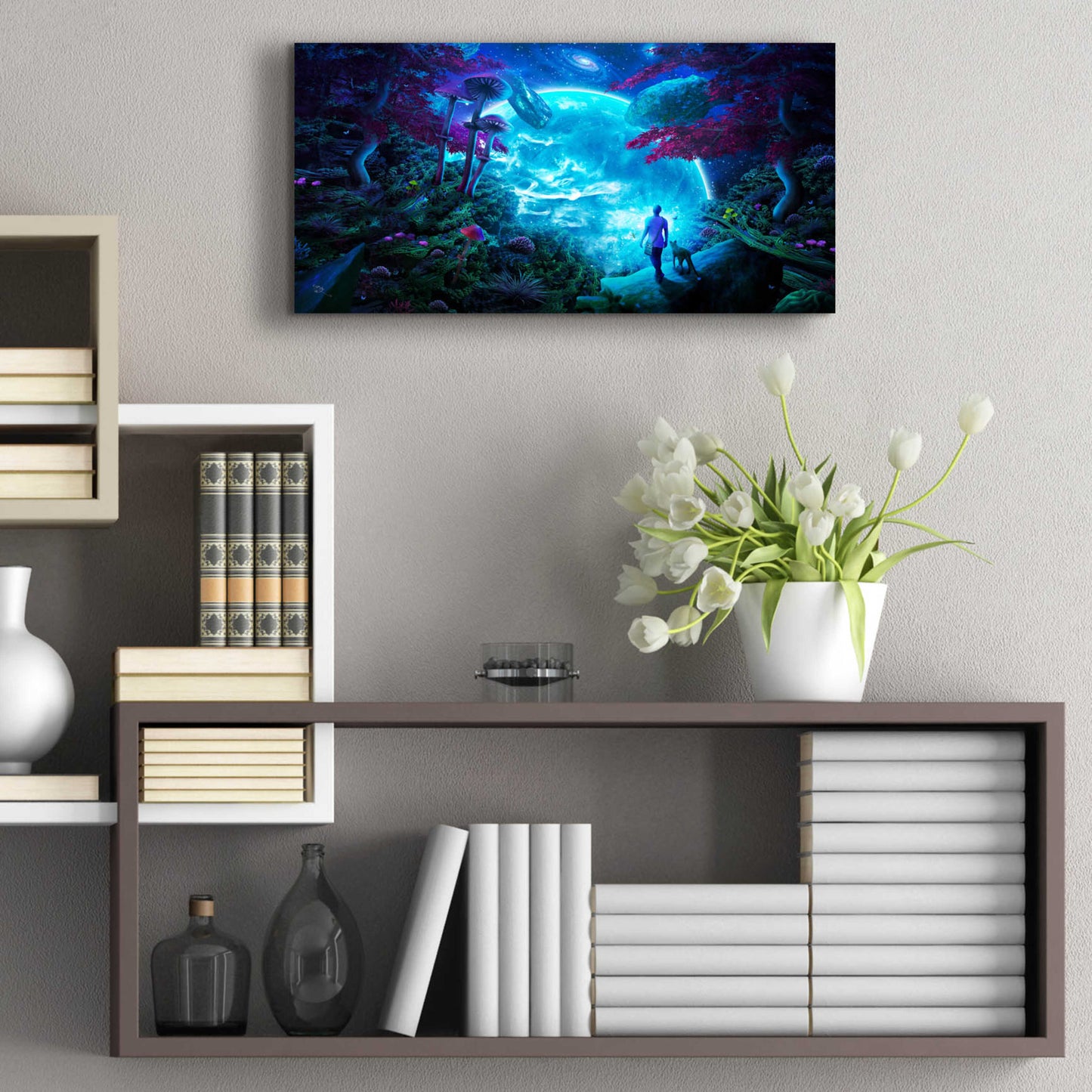 Epic Art 'Lost Sky' by Cameron Gray, Acrylic Glass Wall Art,24x12