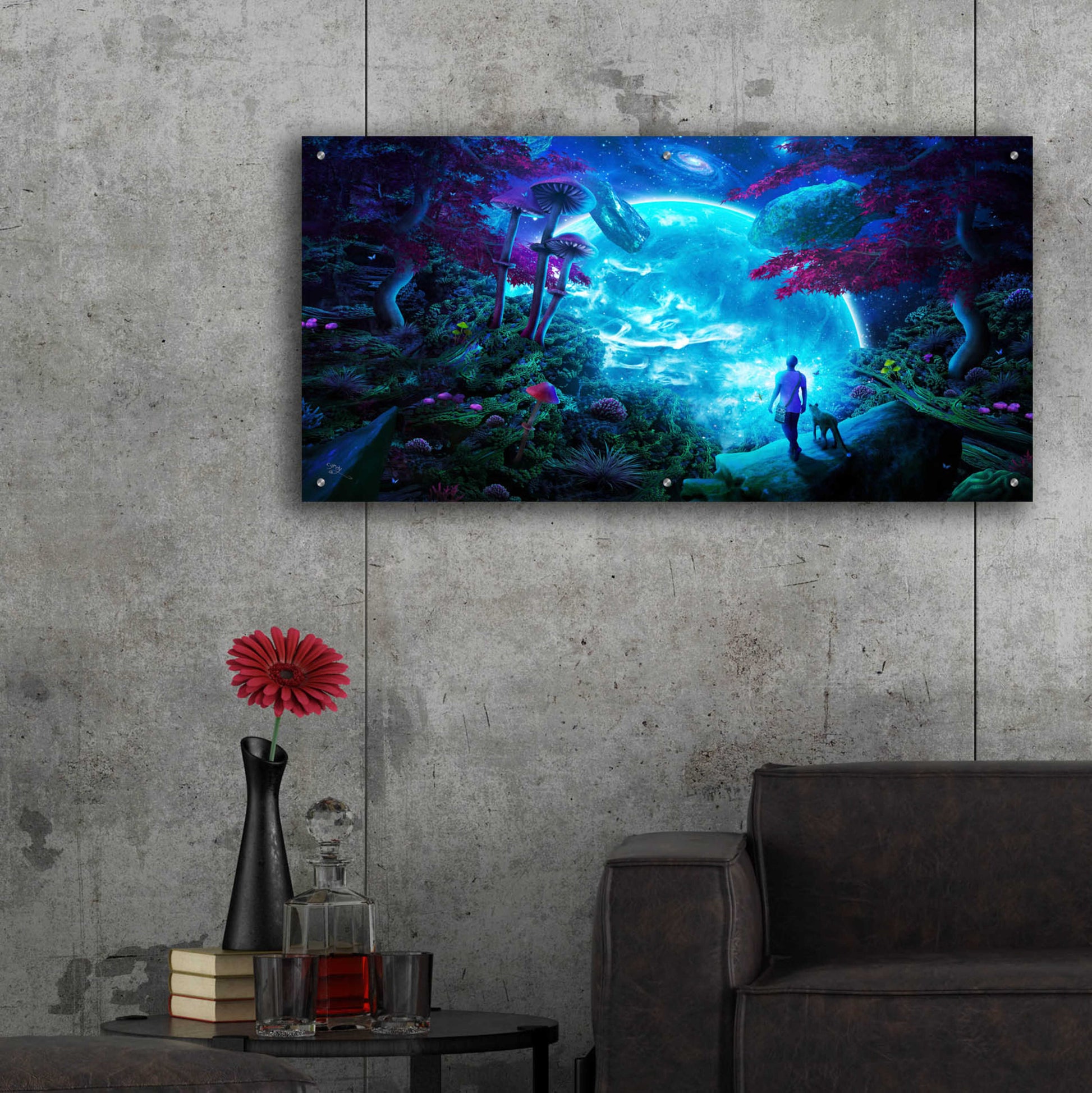 Epic Art 'Lost Sky' by Cameron Gray, Acrylic Glass Wall Art,48x24