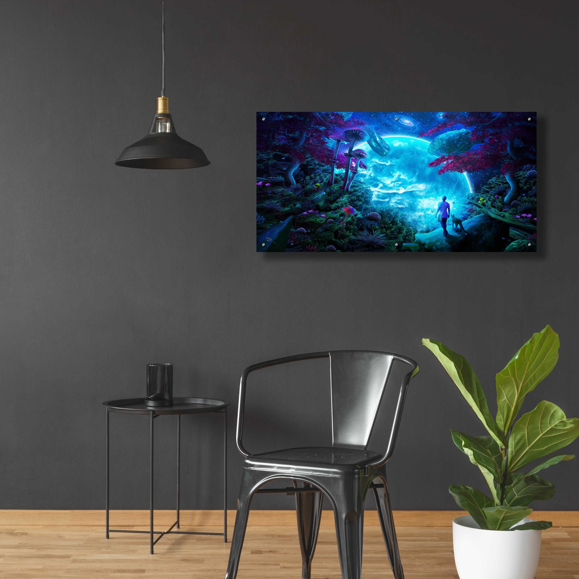 Epic Art 'Lost Sky' by Cameron Gray, Acrylic Glass Wall Art,48x24