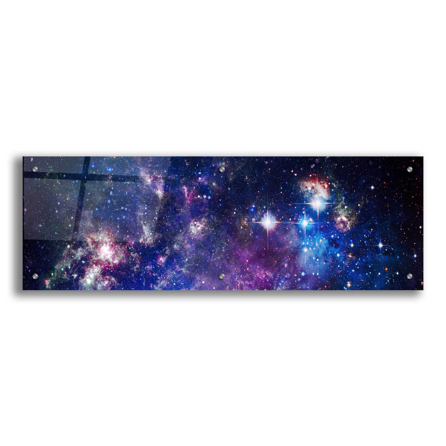 Epic Art 'Sublime Galaxy' by Epic Portfolio, Acrylic Glass Wall Art,36x12