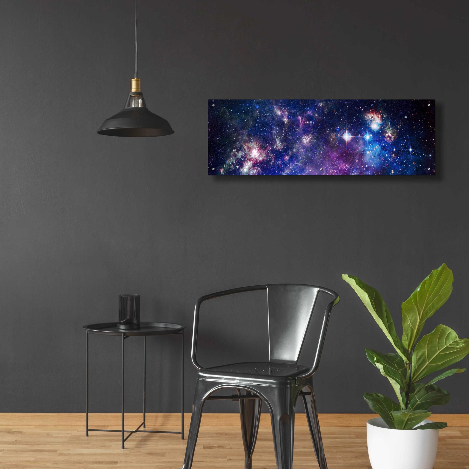 Epic Art 'Sublime Galaxy' by Epic Portfolio, Acrylic Glass Wall Art,48x16