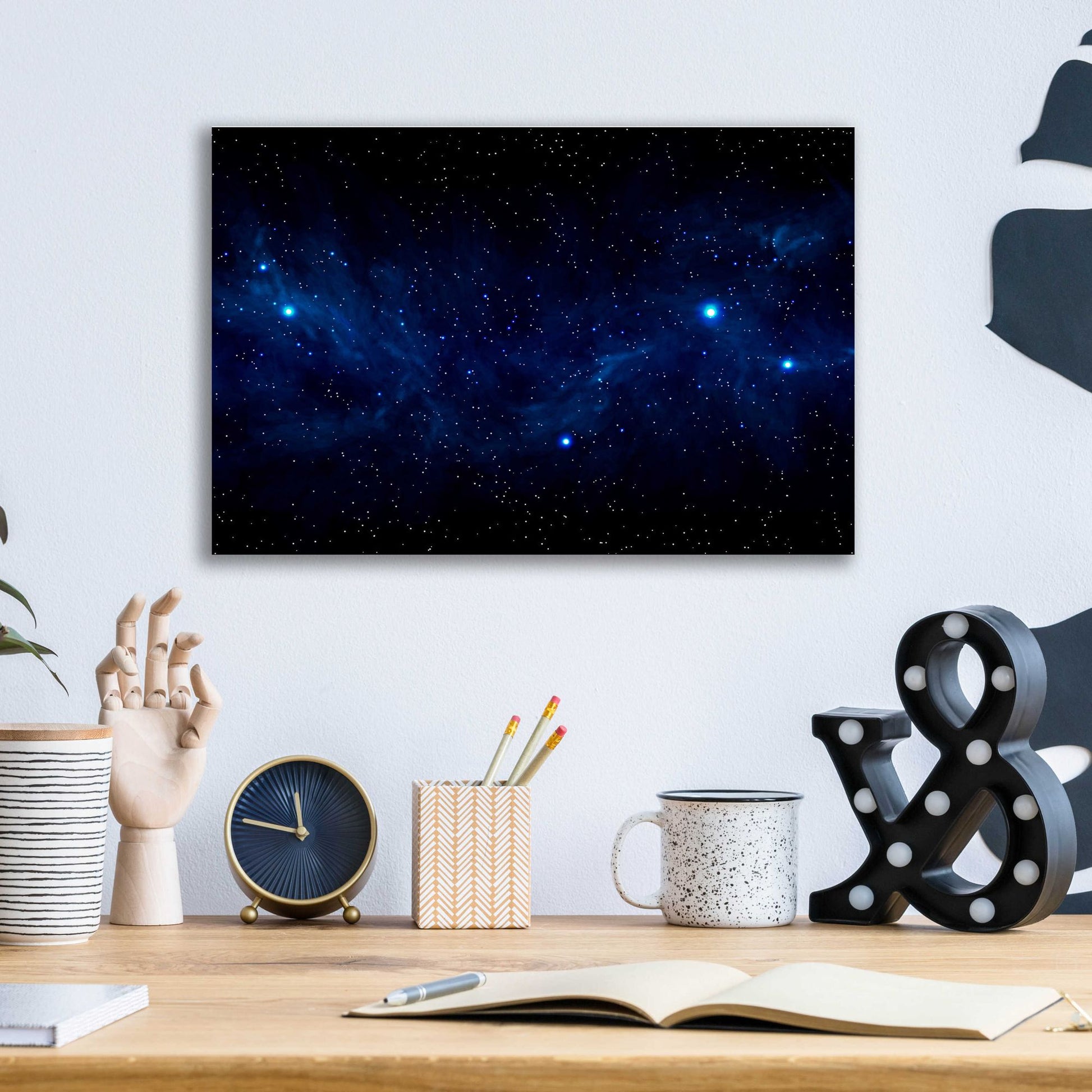 Epic Art 'Ultramarine Space' by Epic Portfolio, Acrylic Glass Wall Art,16x12