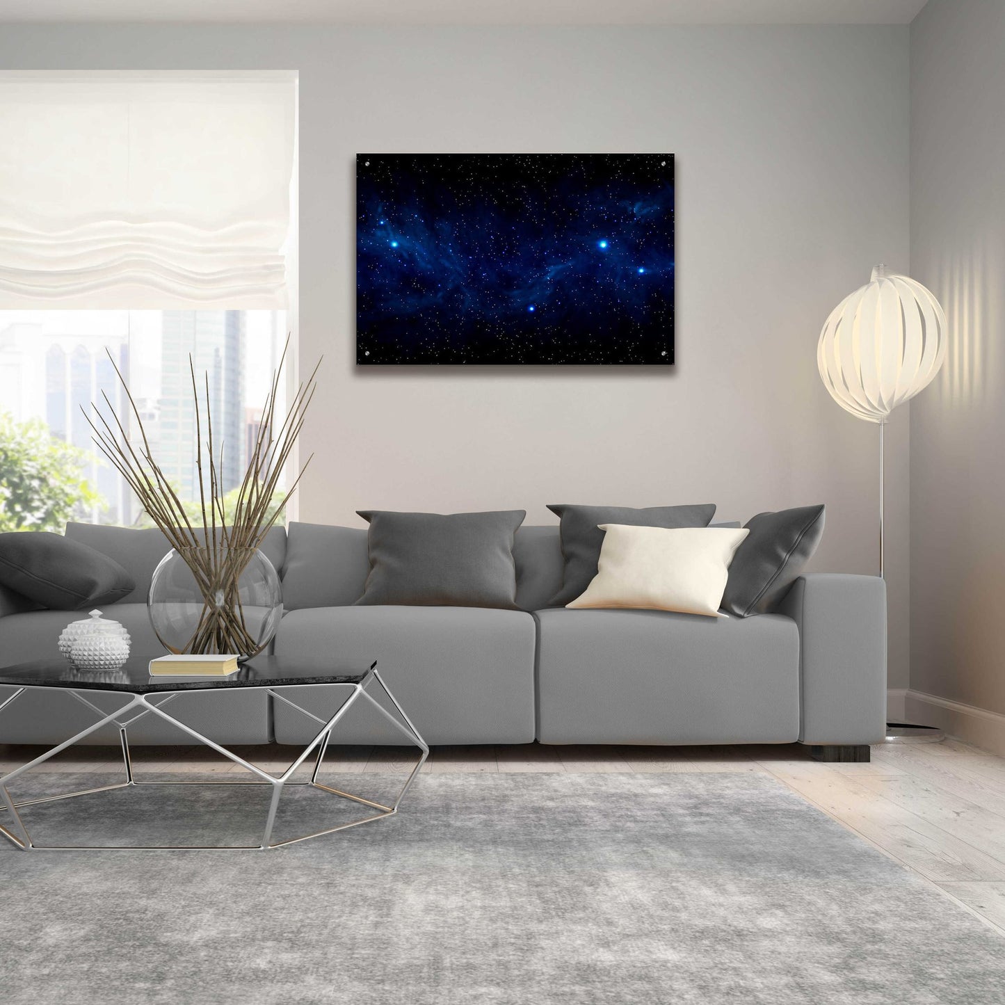 Epic Art 'Ultramarine Space' by Epic Portfolio, Acrylic Glass Wall Art,36x24