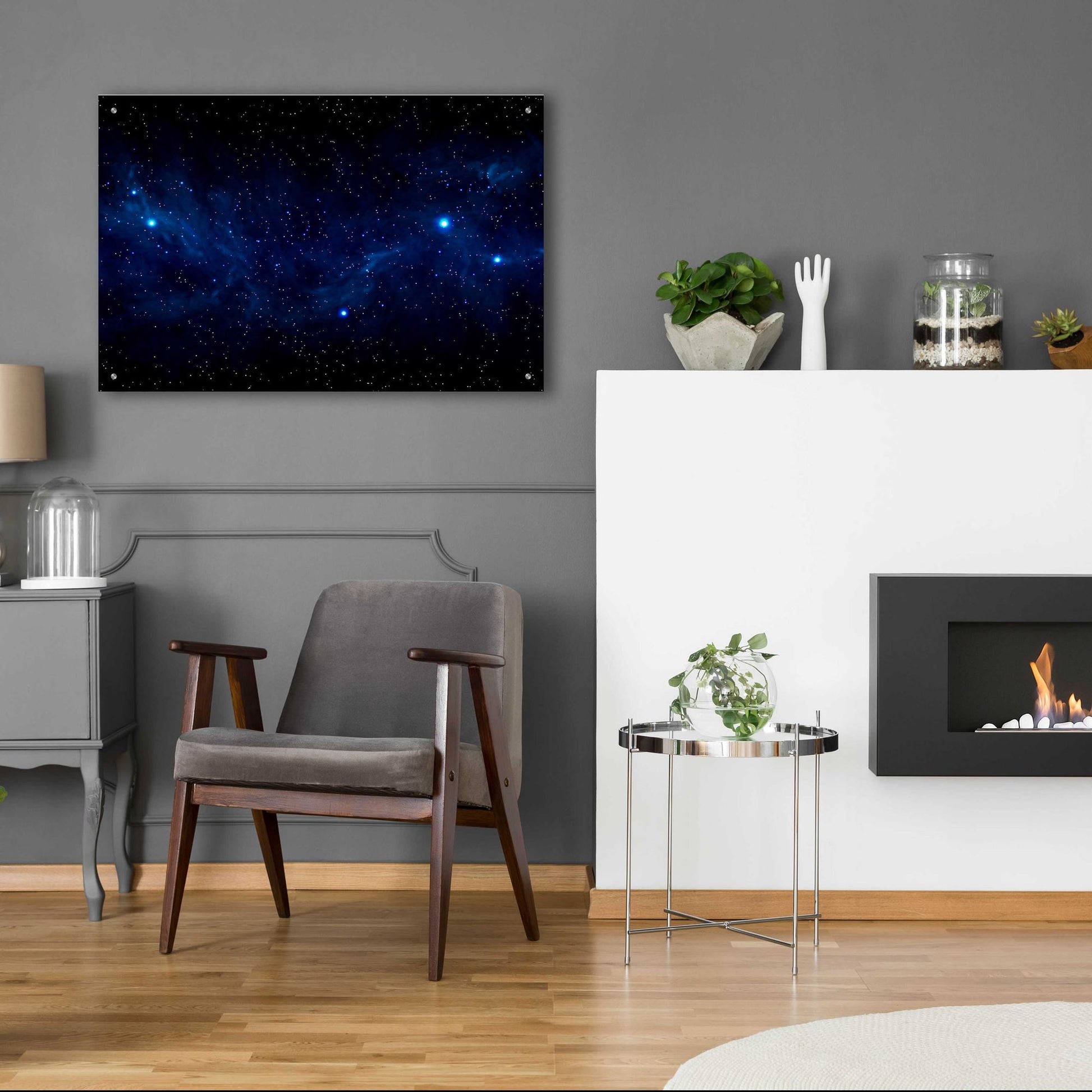 Epic Art 'Ultramarine Space' by Epic Portfolio, Acrylic Glass Wall Art,36x24