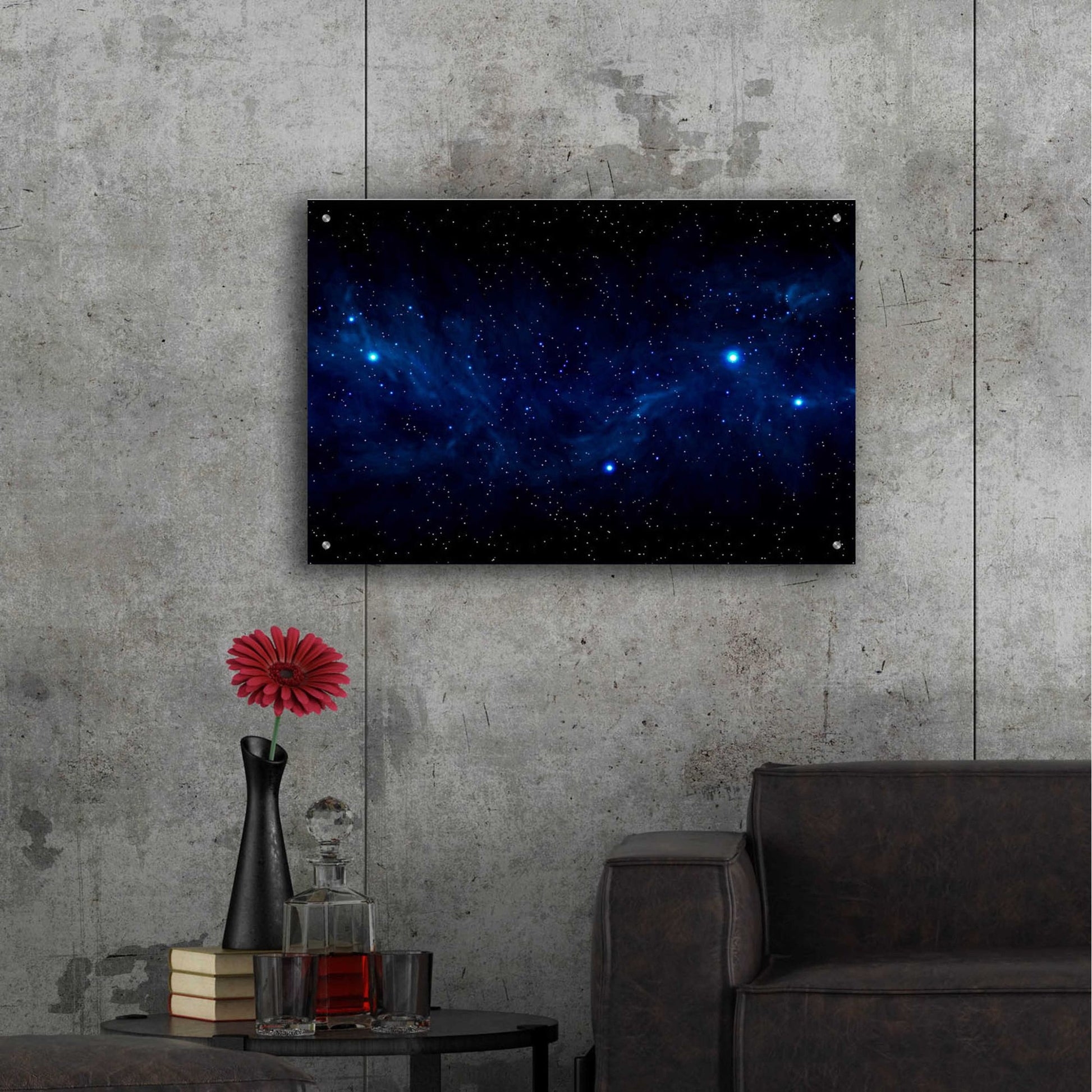 Epic Art 'Ultramarine Space' by Epic Portfolio, Acrylic Glass Wall Art,36x24