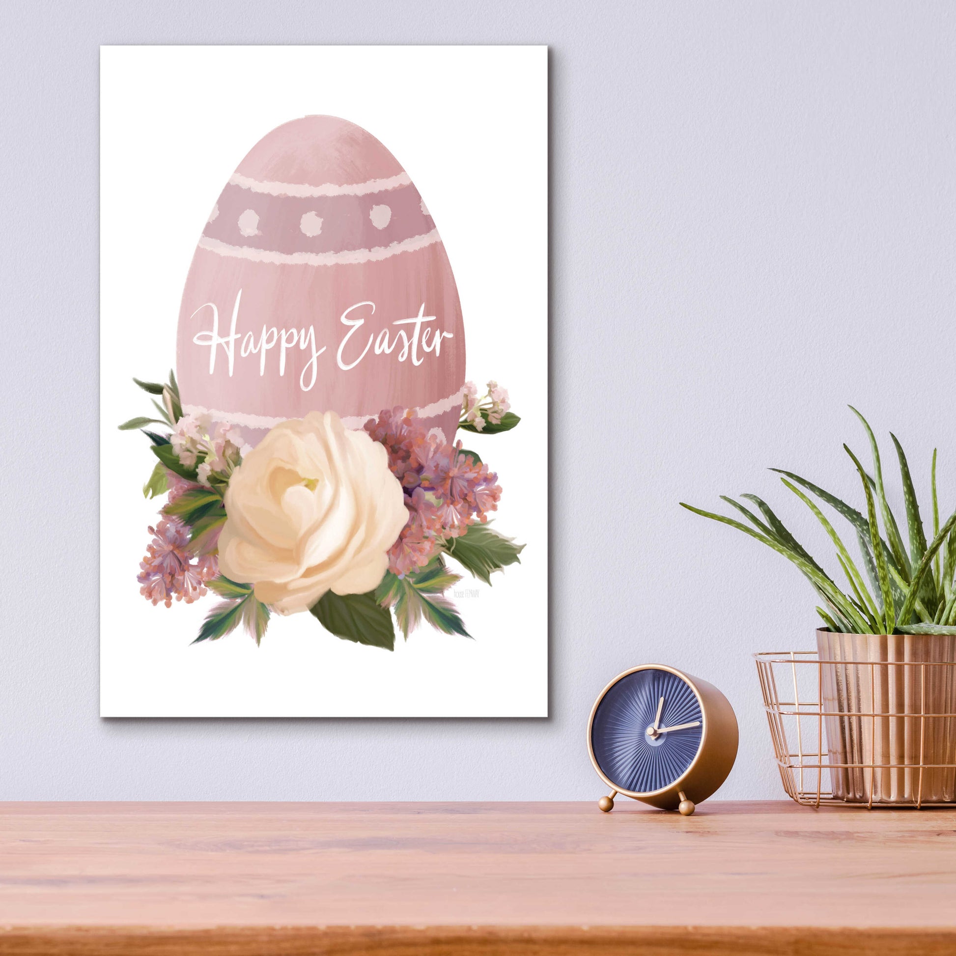 Epic Art 'Happy Easter' by House Fenway, Acrylic Glass Wall Art,12x16