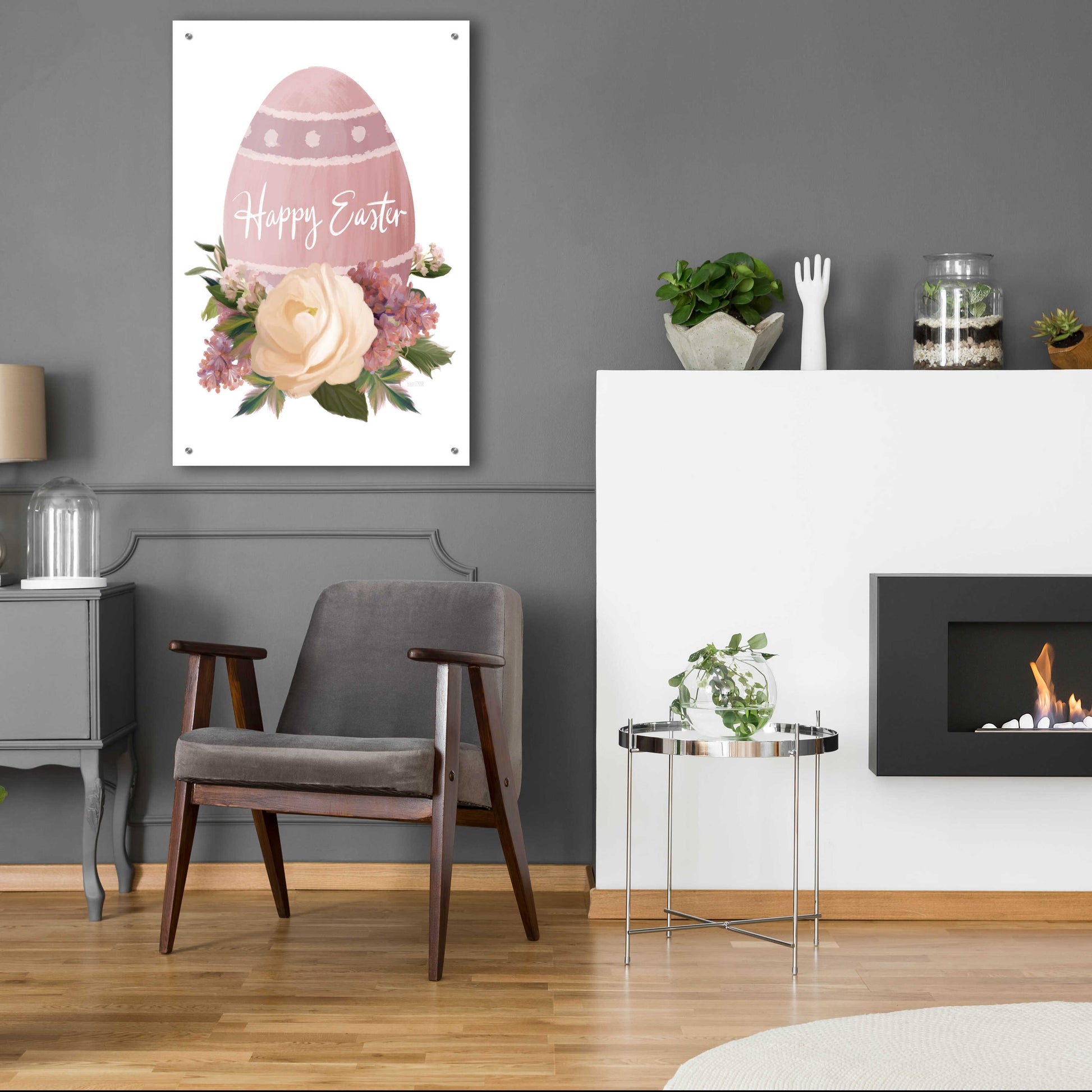 Epic Art 'Happy Easter' by House Fenway, Acrylic Glass Wall Art,24x36