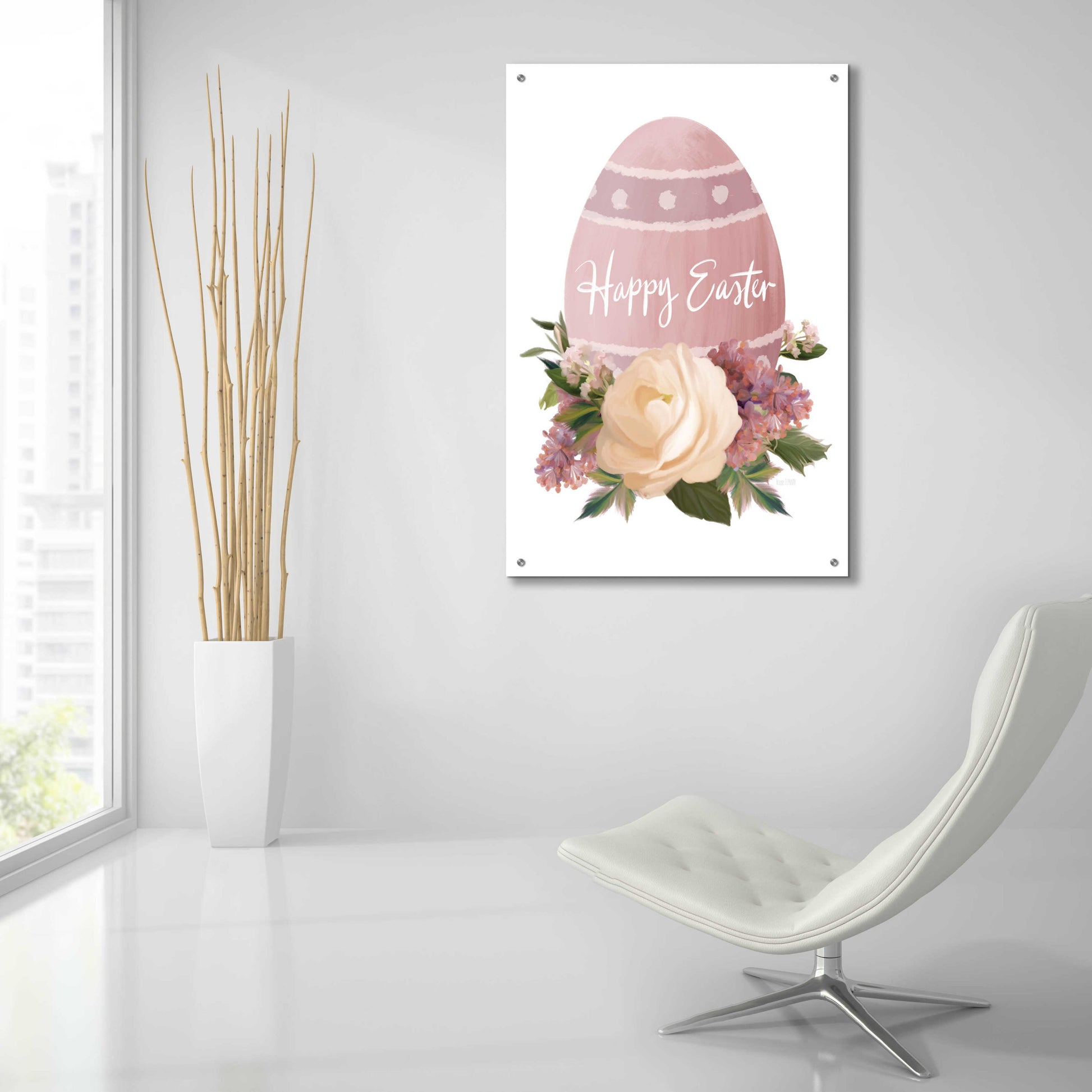 Epic Art 'Happy Easter' by House Fenway, Acrylic Glass Wall Art,24x36