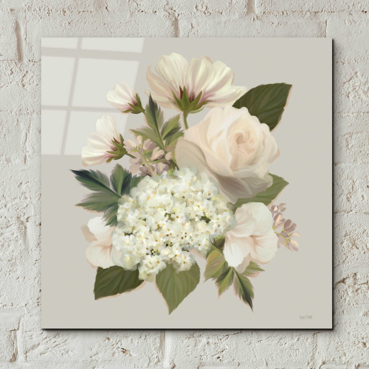 Epic Art 'Heirloom Bouquet' by House Fenway, Acrylic Glass Wall Art,12x12