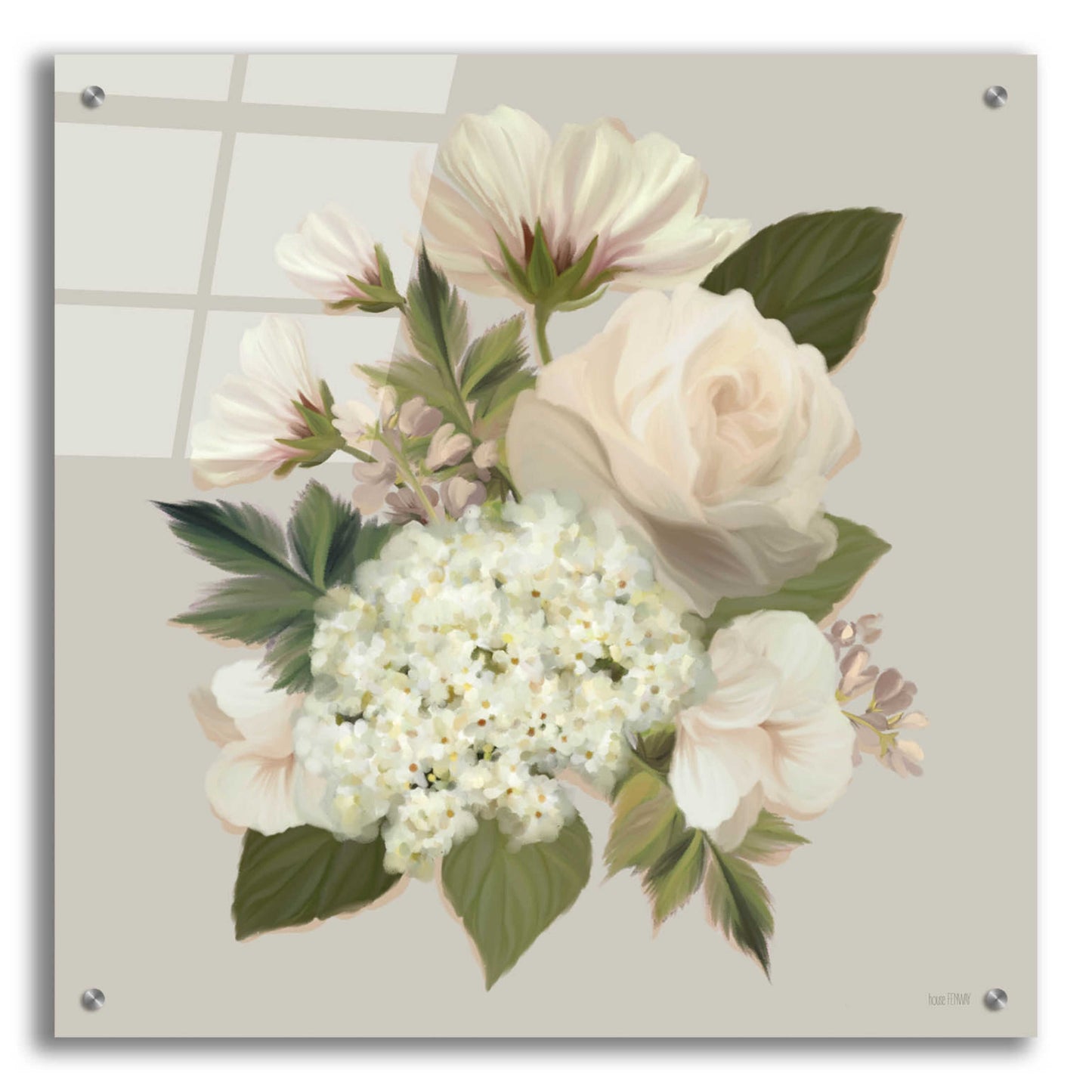 Epic Art 'Heirloom Bouquet' by House Fenway, Acrylic Glass Wall Art,24x24