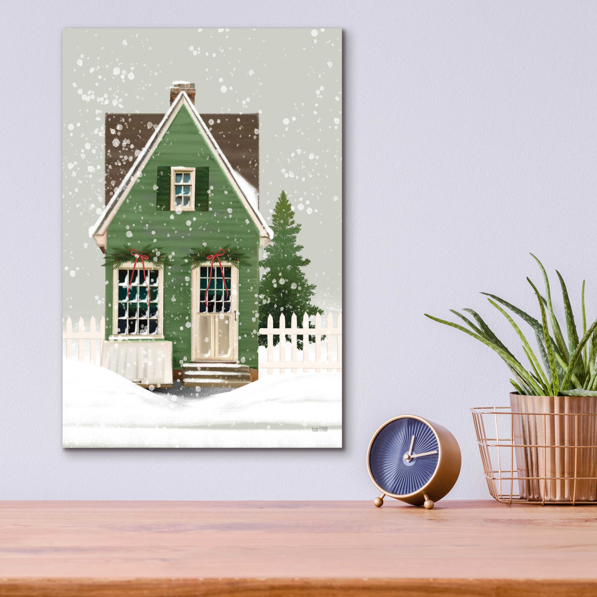 Epic Art 'Holiday Home' by House Fenway, Acrylic Glass Wall Art,12x16