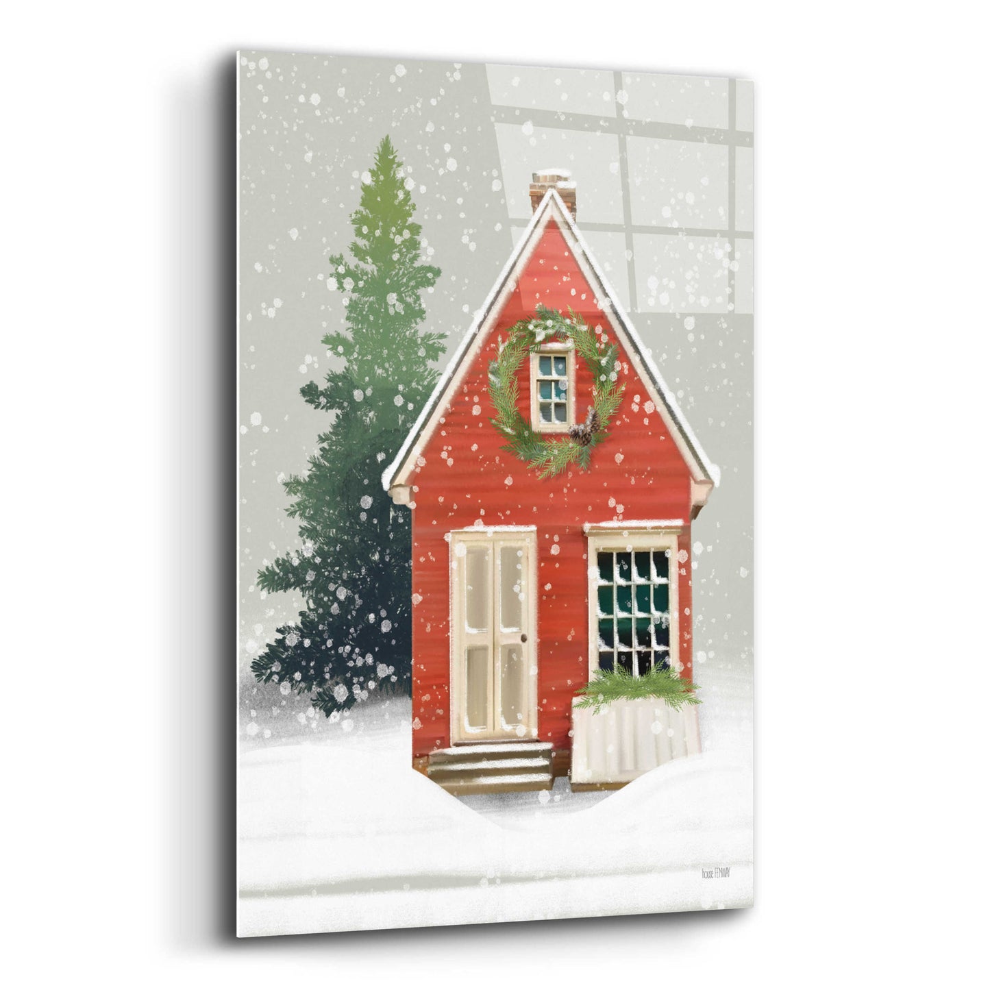 Epic Art 'Home For Christmas' by House Fenway, Acrylic Glass Wall Art,12x16