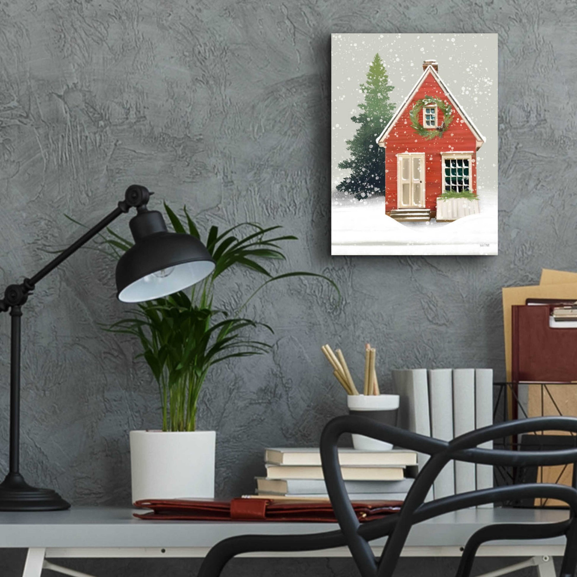 Epic Art 'Home For Christmas' by House Fenway, Acrylic Glass Wall Art,12x16