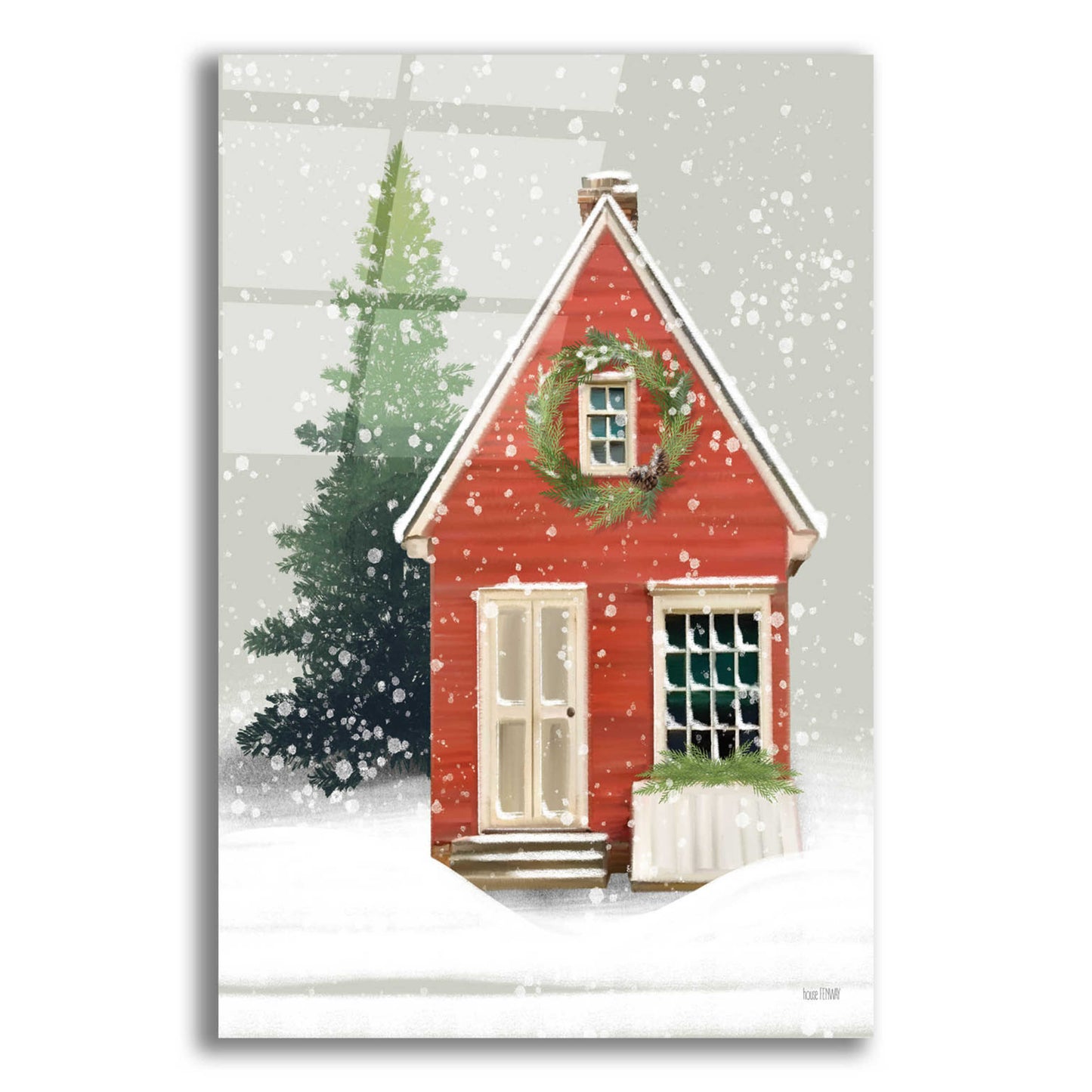 Epic Art 'Home For Christmas' by House Fenway, Acrylic Glass Wall Art,12x16