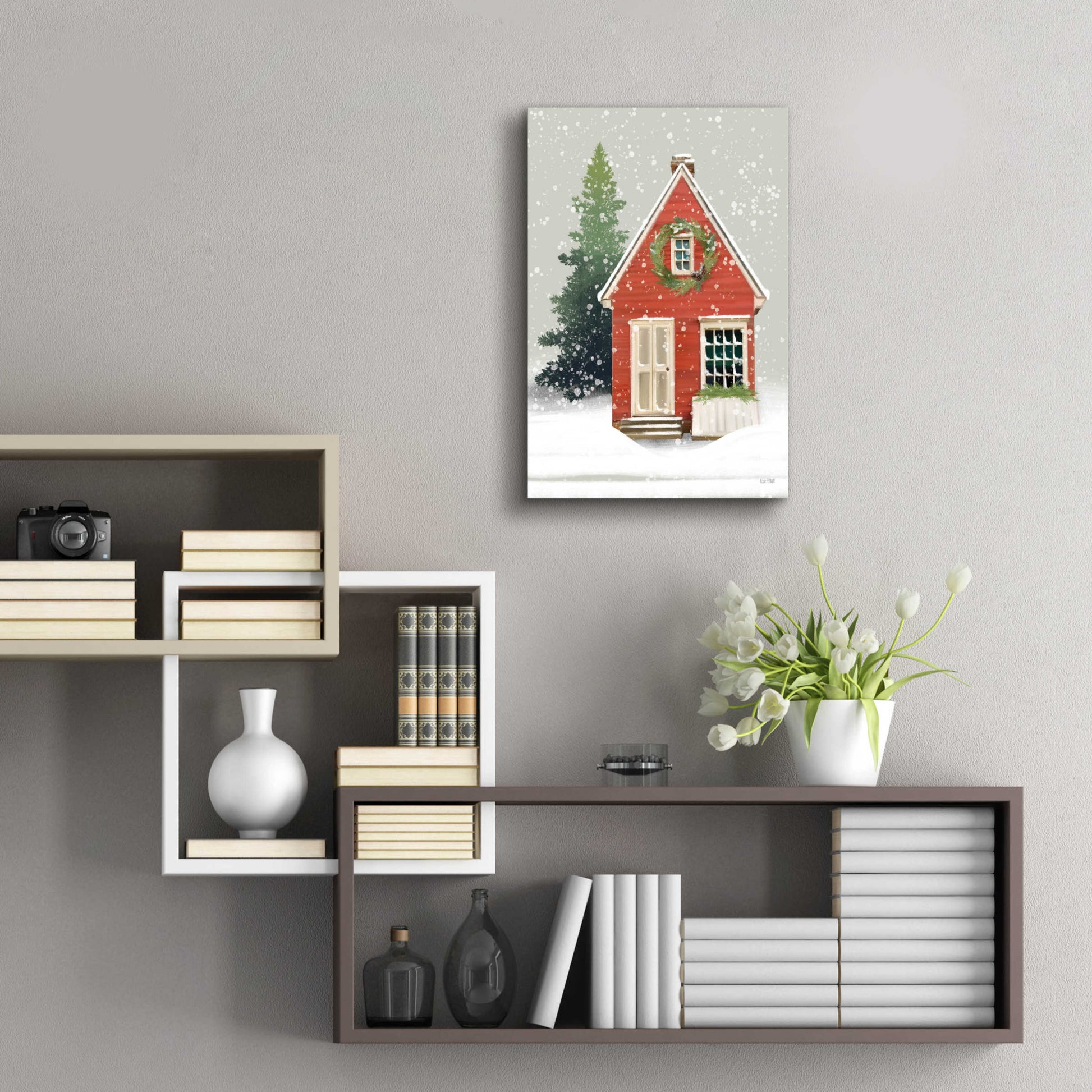 Epic Art 'Home For Christmas' by House Fenway, Acrylic Glass Wall Art,16x24