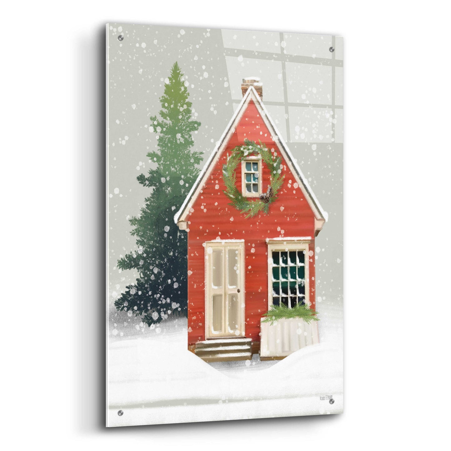 Epic Art 'Home For Christmas' by House Fenway, Acrylic Glass Wall Art,24x36