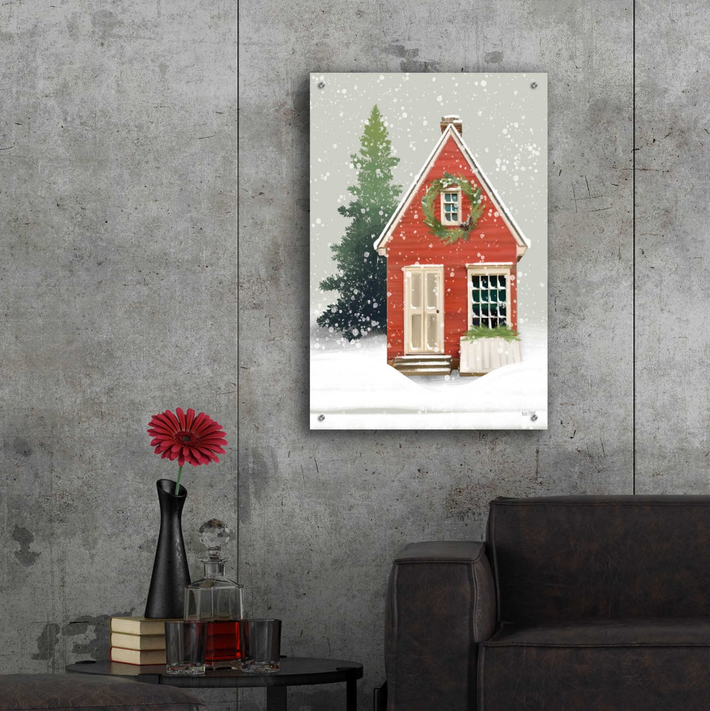 Epic Art 'Home For Christmas' by House Fenway, Acrylic Glass Wall Art,24x36