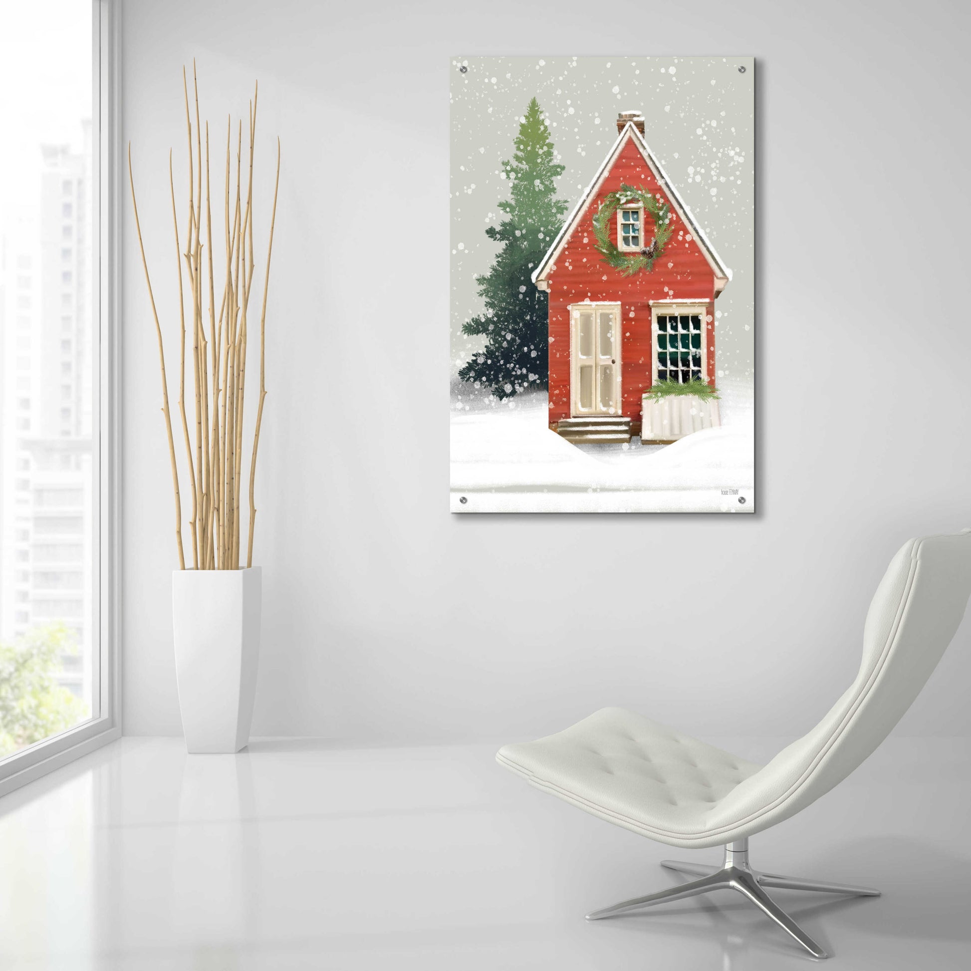 Epic Art 'Home For Christmas' by House Fenway, Acrylic Glass Wall Art,24x36