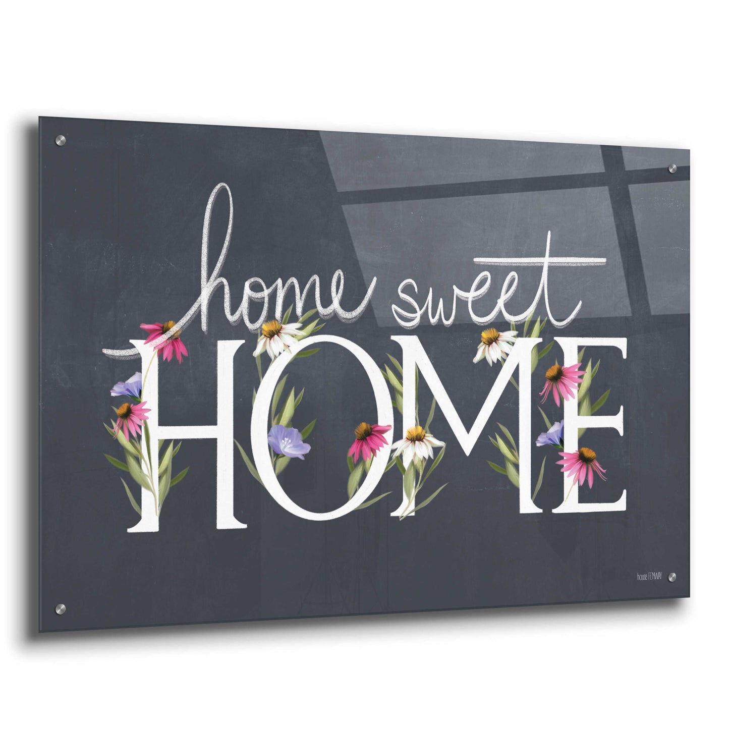 Epic Art 'Home Sweet Home' by House Fenway, Acrylic Glass Wall Art,36x24