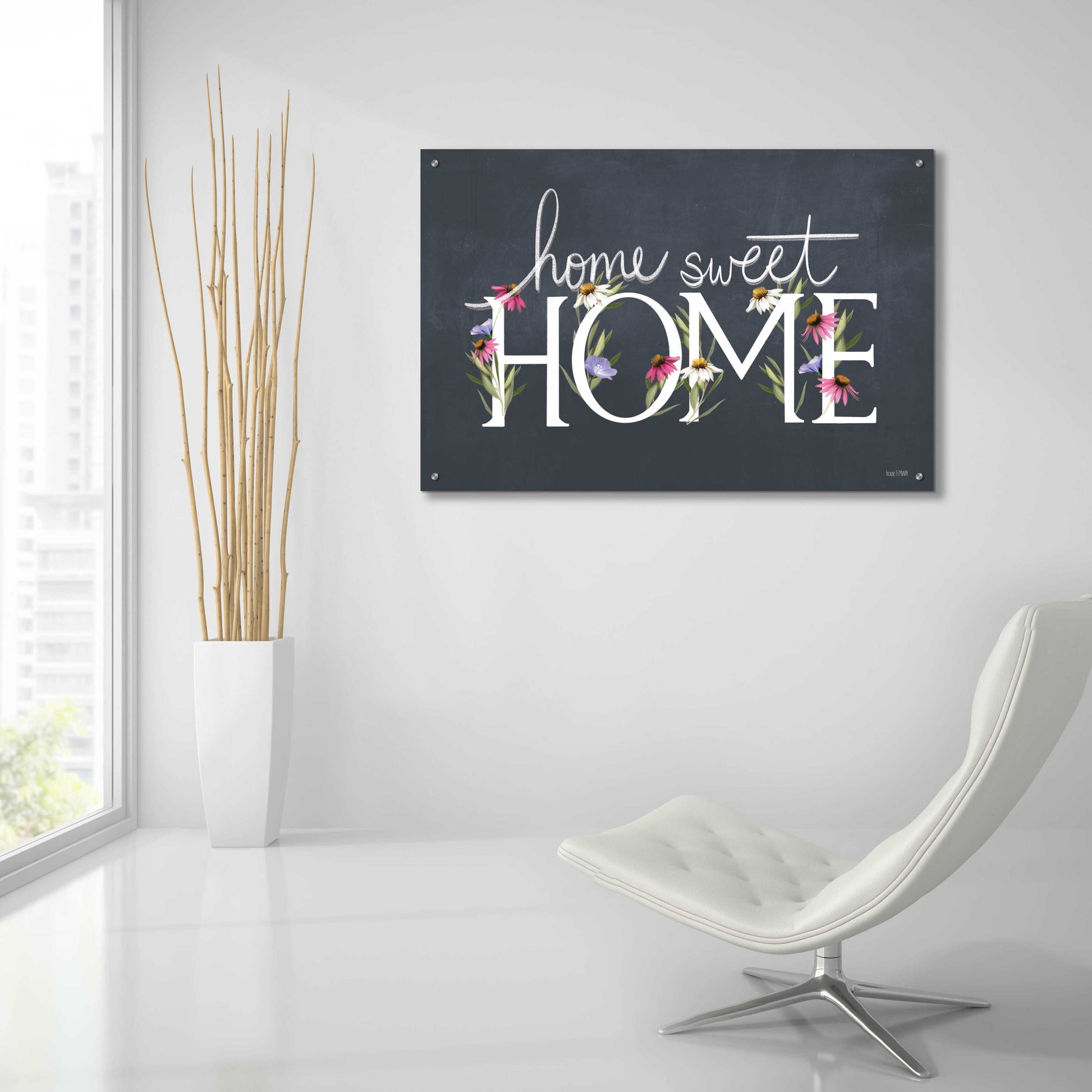 Epic Art 'Home Sweet Home' by House Fenway, Acrylic Glass Wall Art,36x24