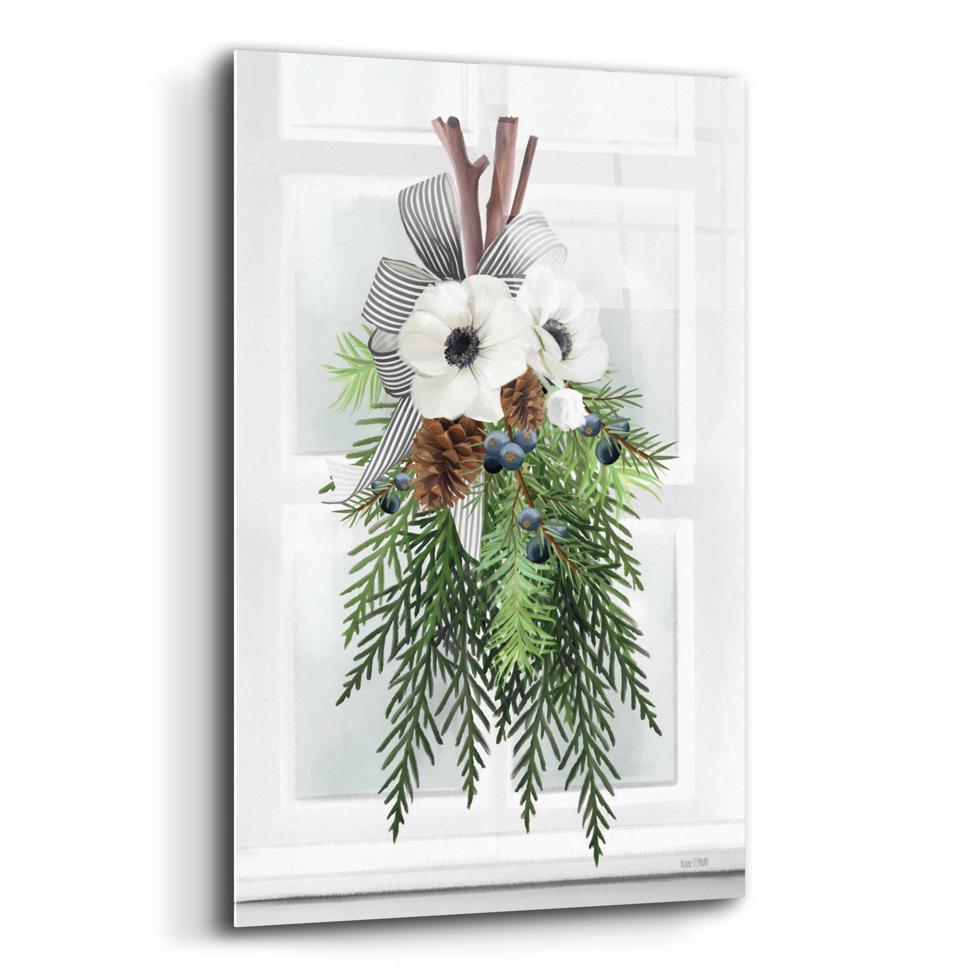 Epic Art 'Juniper Christmas Swag' by House Fenway, Acrylic Glass Wall Art,12x16