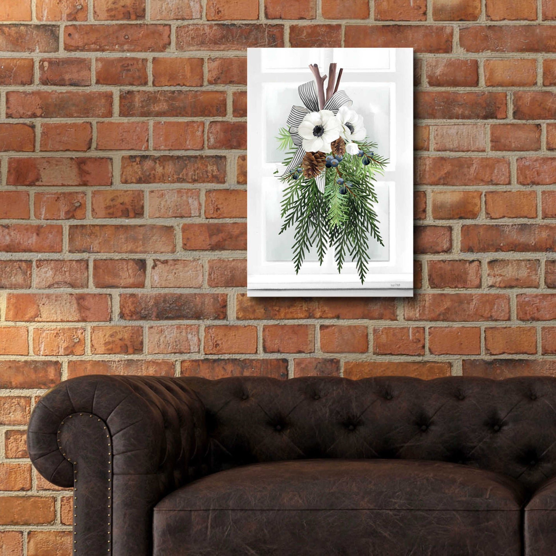 Epic Art 'Juniper Christmas Swag' by House Fenway, Acrylic Glass Wall Art,16x24