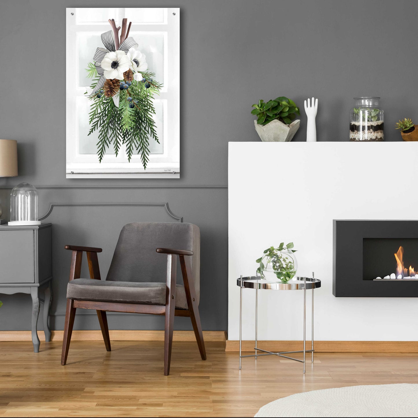 Epic Art 'Juniper Christmas Swag' by House Fenway, Acrylic Glass Wall Art,24x36