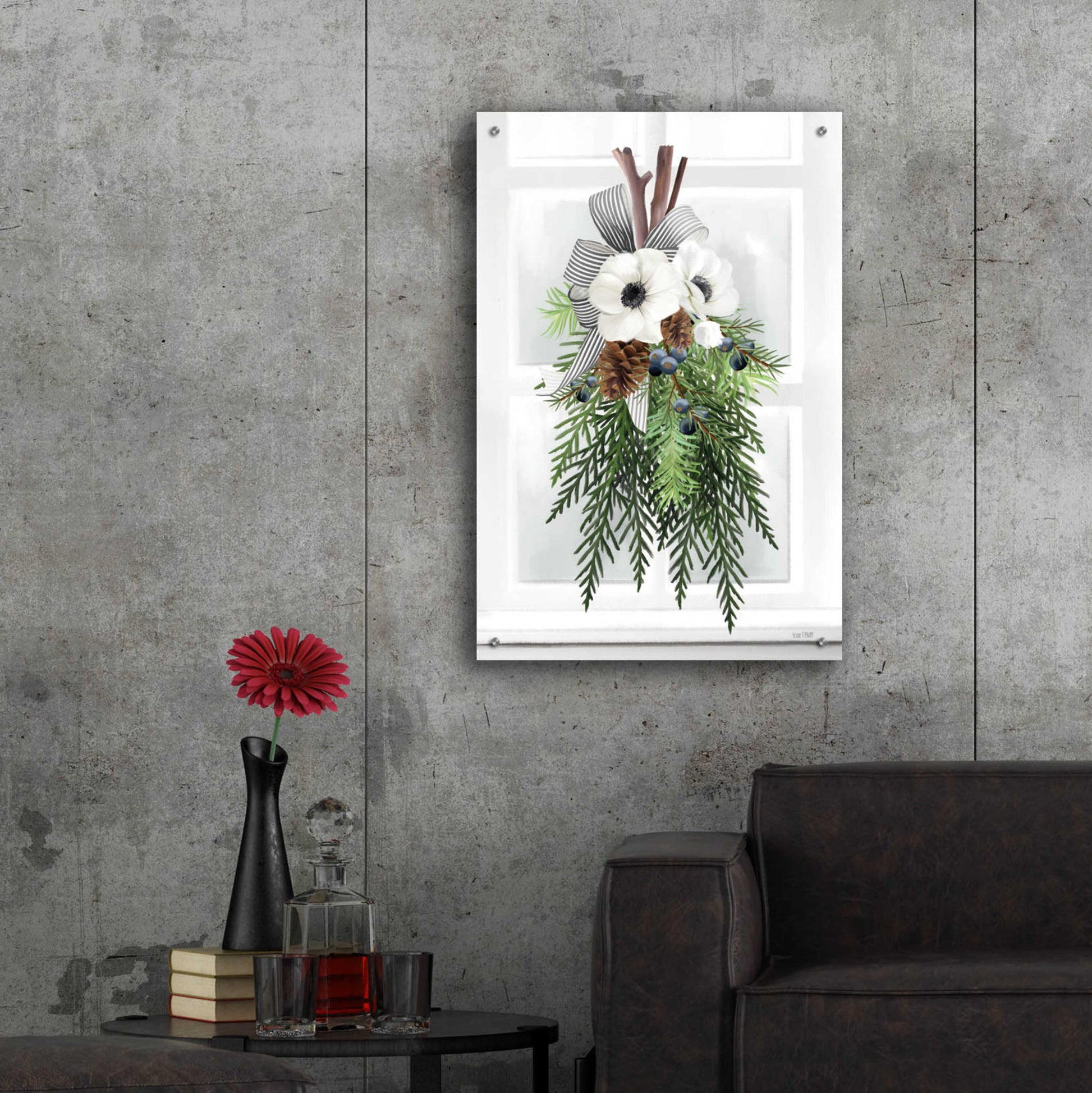 Epic Art 'Juniper Christmas Swag' by House Fenway, Acrylic Glass Wall Art,24x36