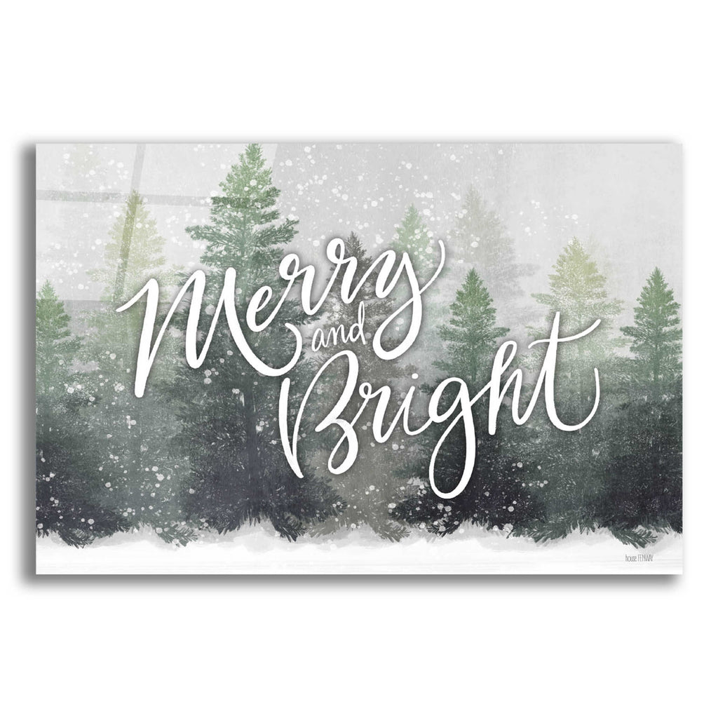 Epic Art 'Merry & Bright Snowfall' by House Fenway, Acrylic Glass Wall Art