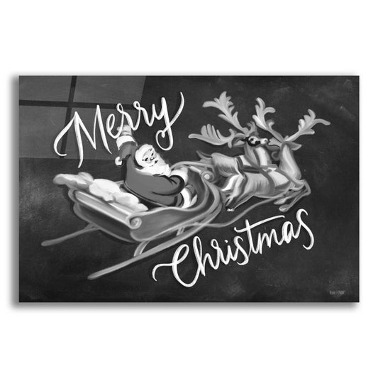 Epic Art 'Merry Christmas Santa & Sleigh' by House Fenway, Acrylic Glass Wall Art