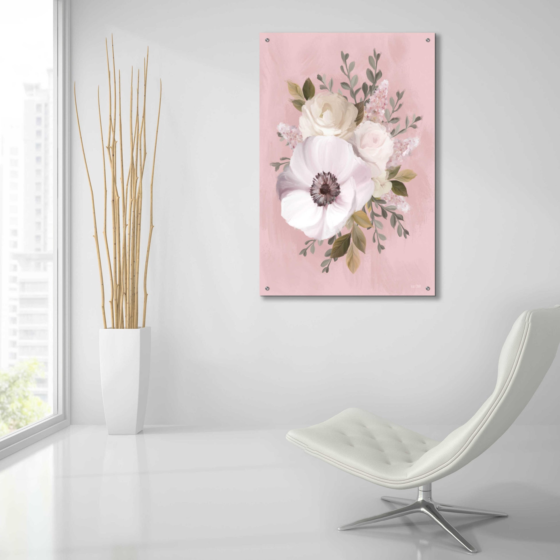 Epic Art 'Pink Lover Bouquet' by House Fenway, Acrylic Glass Wall Art,24x36