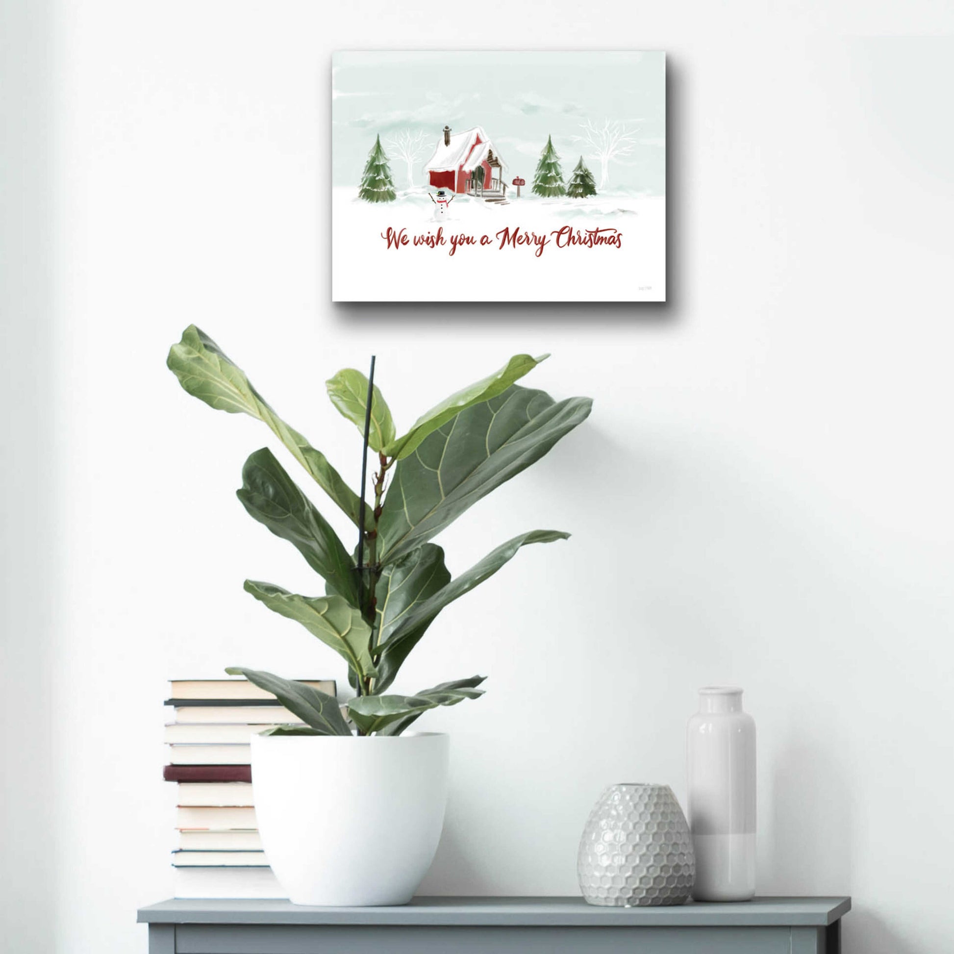 Epic Art 'Snowy Christmas House' by House Fenway, Acrylic Glass Wall Art,16x12