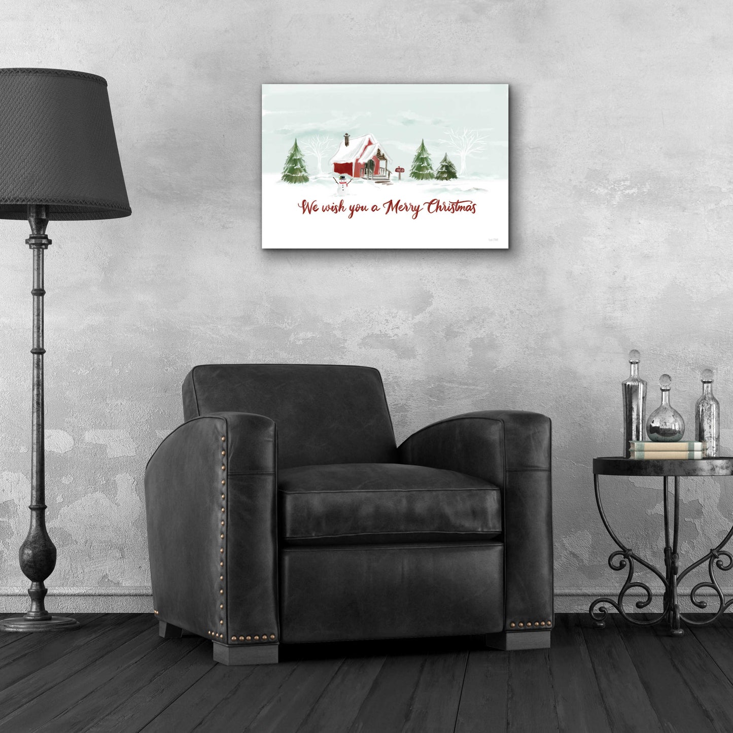 Epic Art 'Snowy Christmas House' by House Fenway, Acrylic Glass Wall Art,24x16