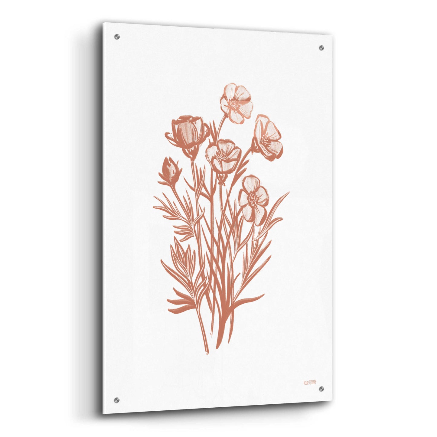 Epic Art 'Wildflowers II' by House Fenway, Acrylic Glass Wall Art,24x36