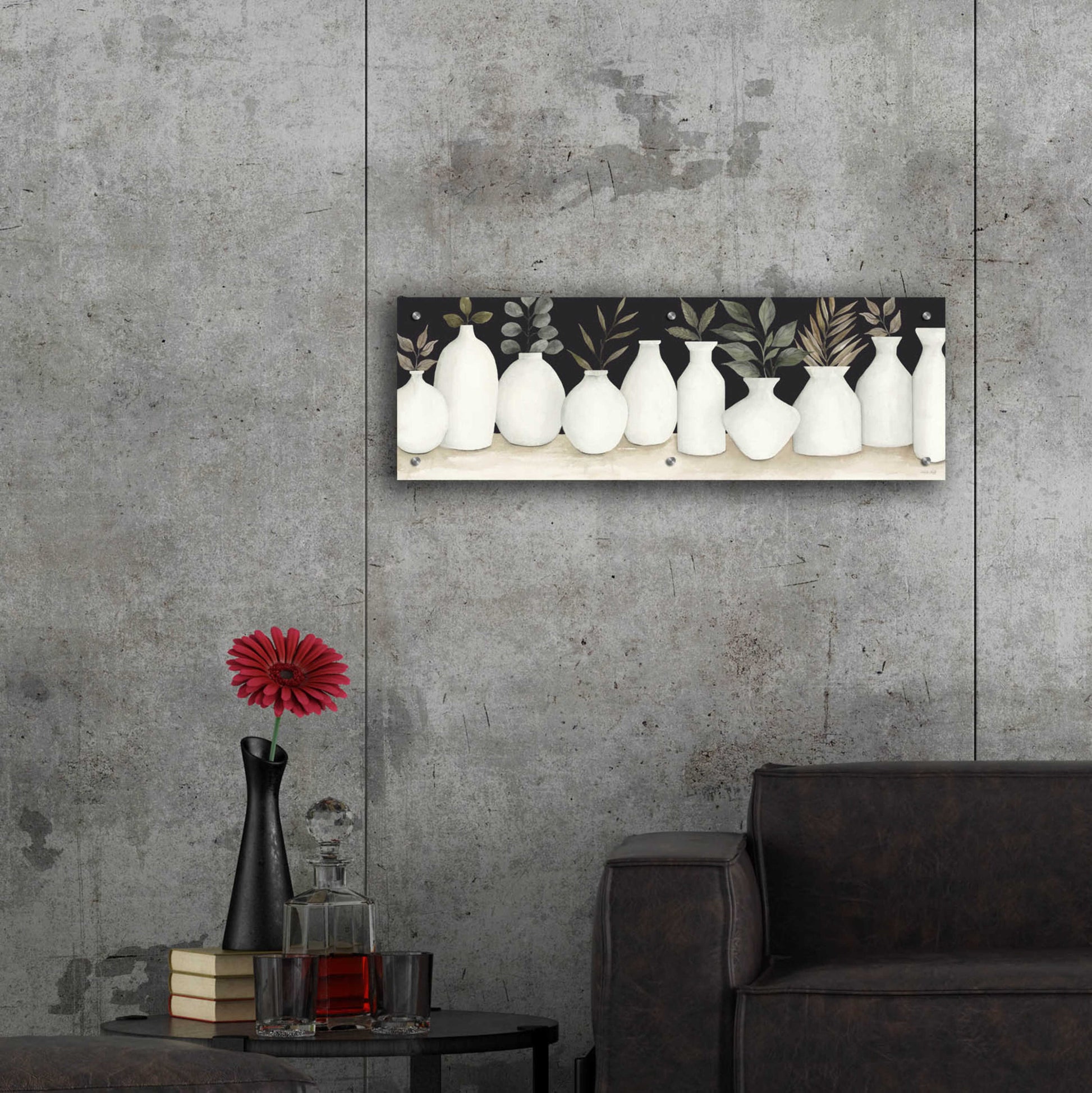 Epic Art 'Ebony And Ivory' by Cindy Jacobs, Acrylic Glass Wall Art,36x12