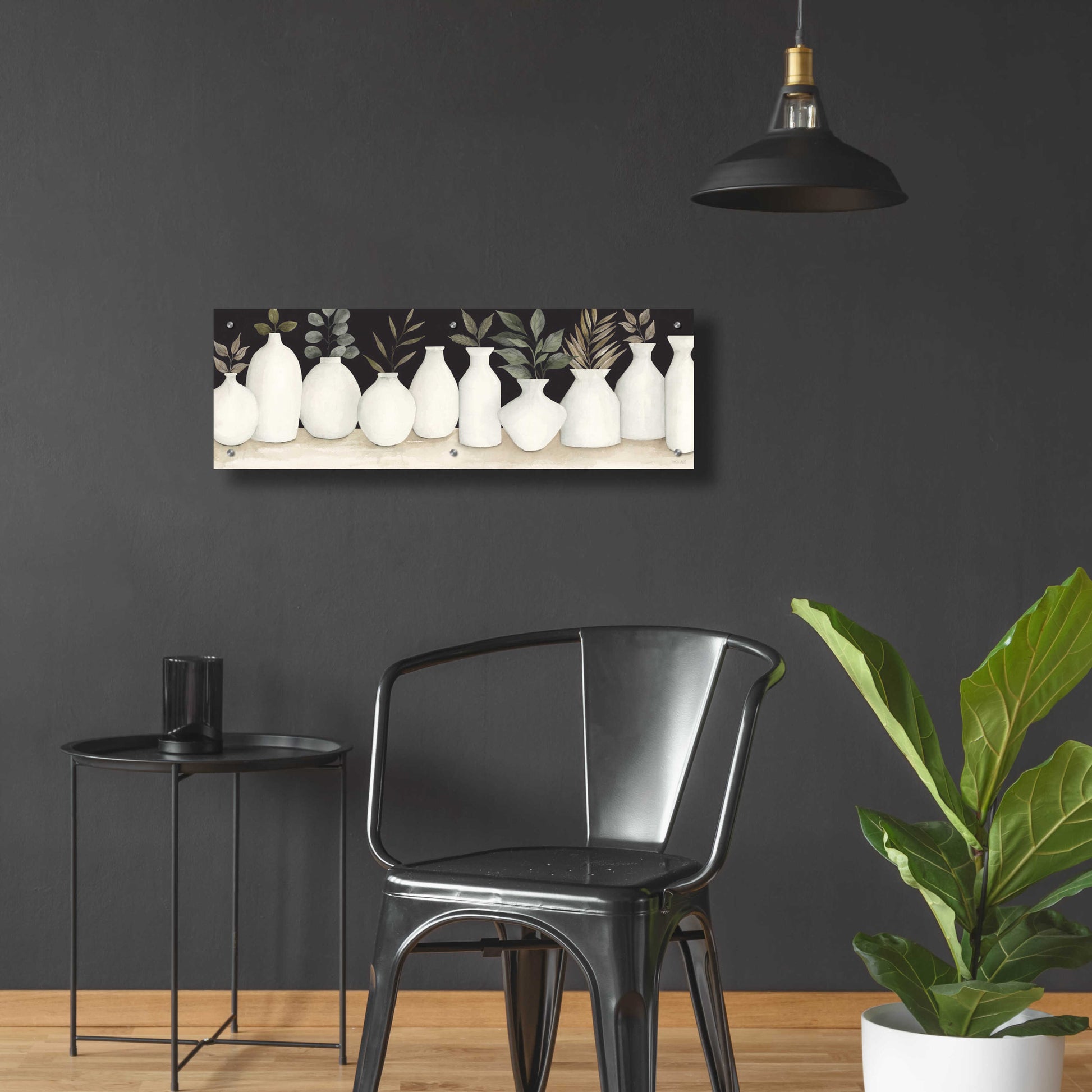 Epic Art 'Ebony And Ivory' by Cindy Jacobs, Acrylic Glass Wall Art,36x12