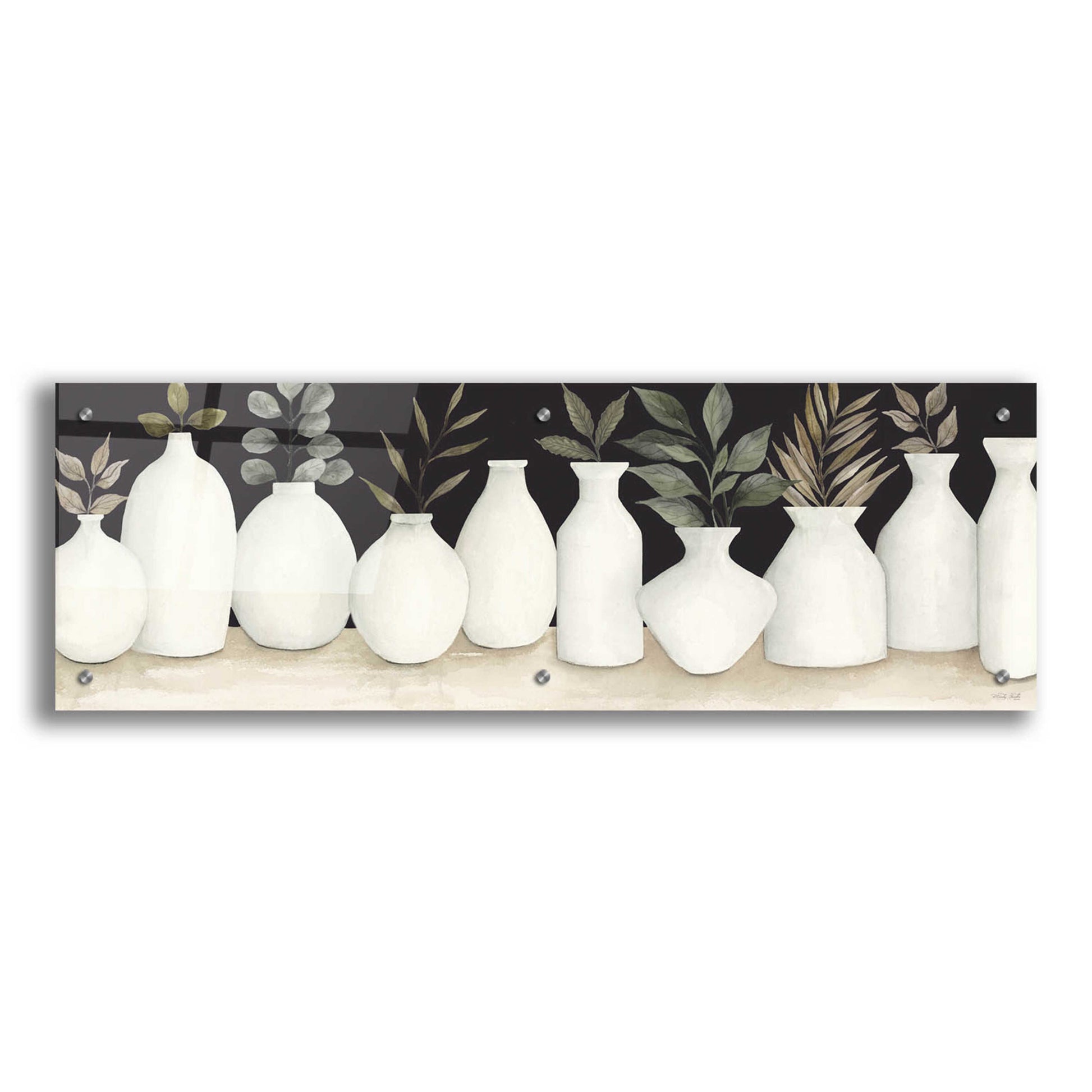 Epic Art 'Ebony And Ivory' by Cindy Jacobs, Acrylic Glass Wall Art,36x12